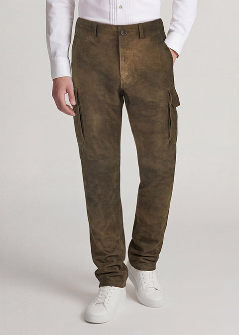 beckert-cooper-lange-lederhose-lava-ziegenvelours-gr-50 image 2