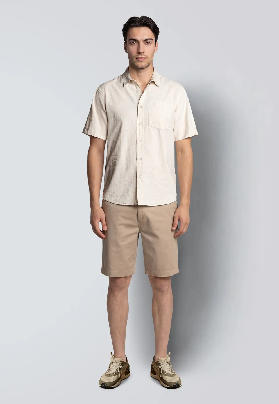 clean-cut-copenhagen-mitchell-twill-shorts-sand-chino-stretch image 1