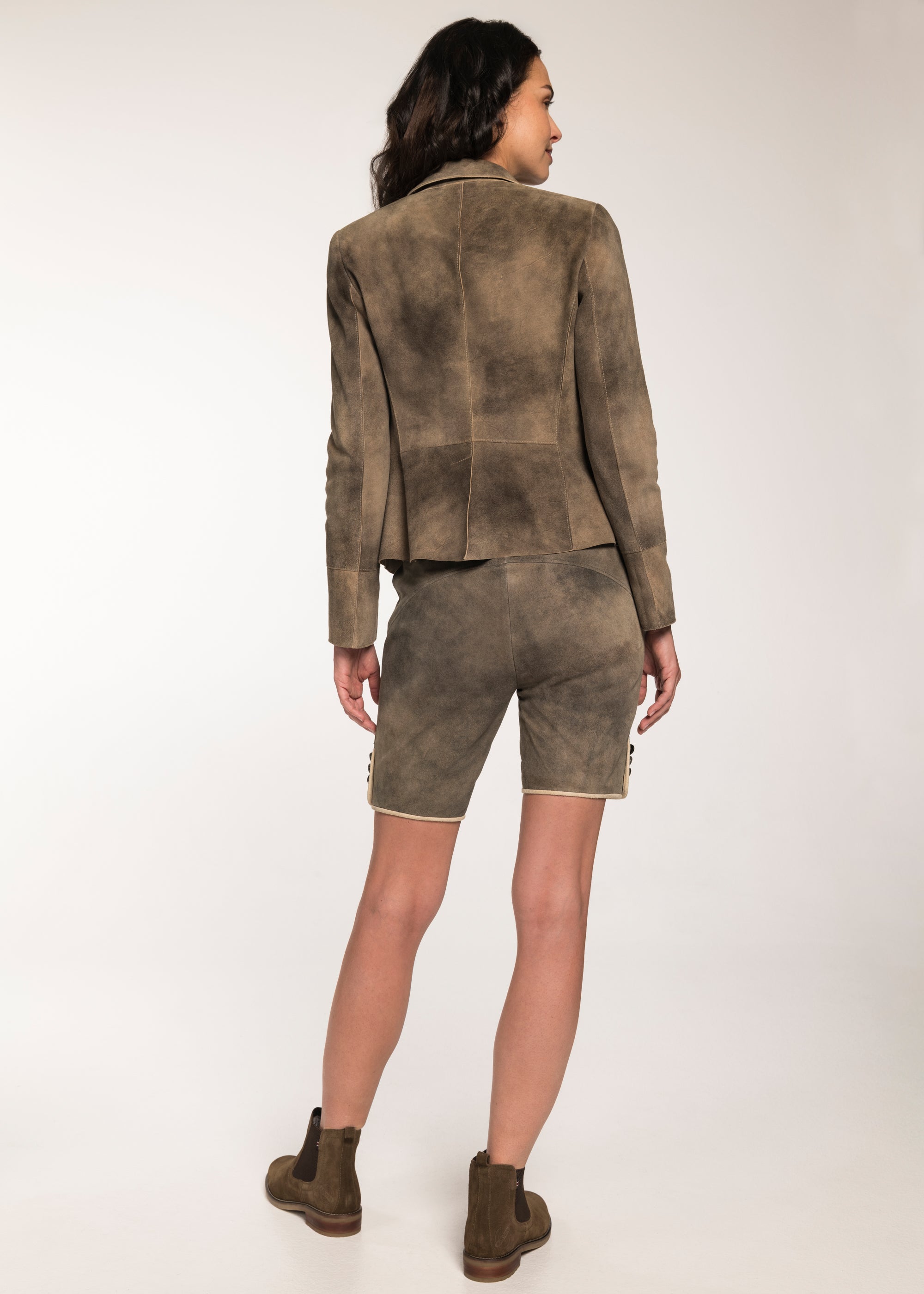 beckert-damen-lederhosen-cathryn-lederhose-smoke-kurz image 2