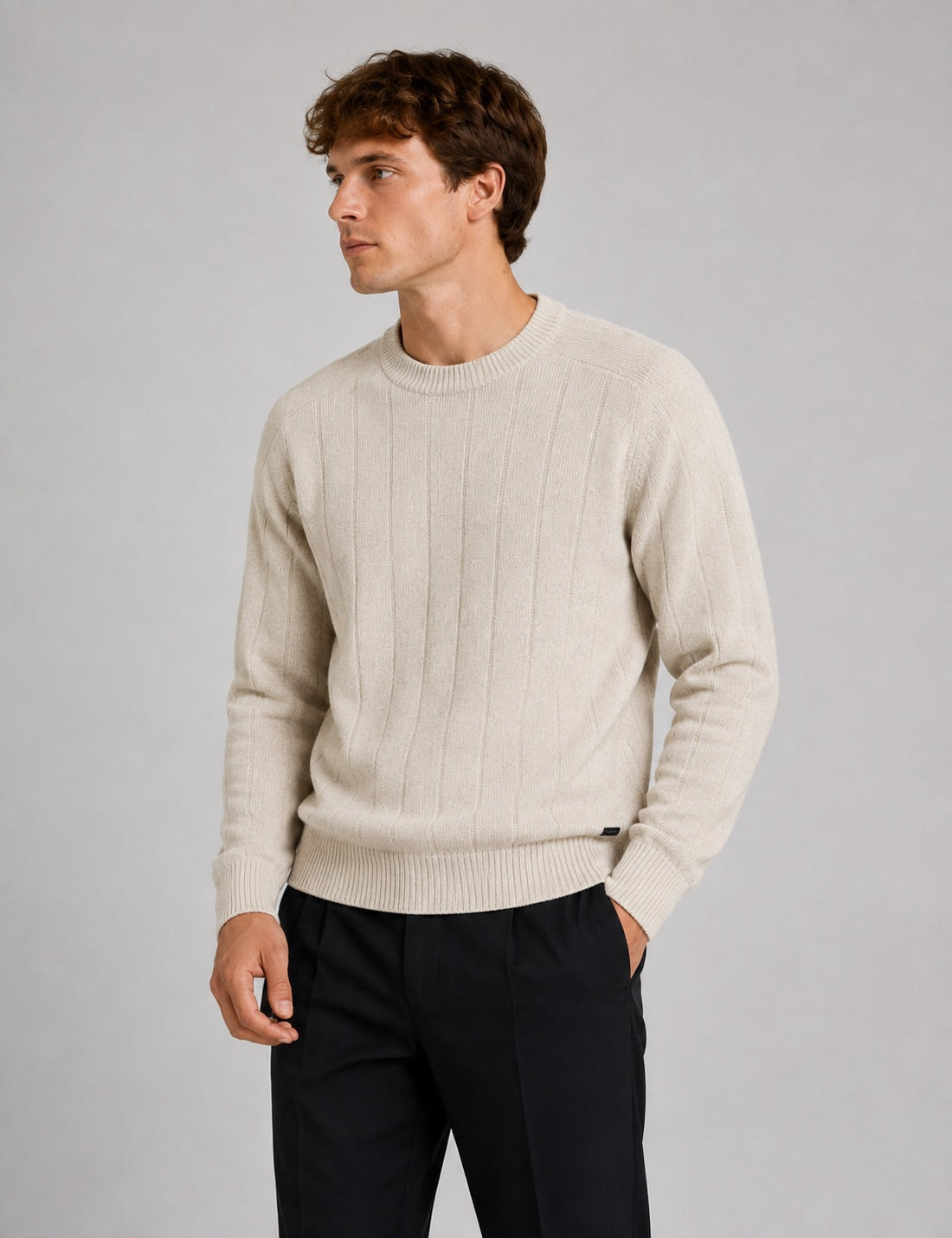 clean-cut-copenhagen-bertil-strickpullover-ecru-cashmere image 1