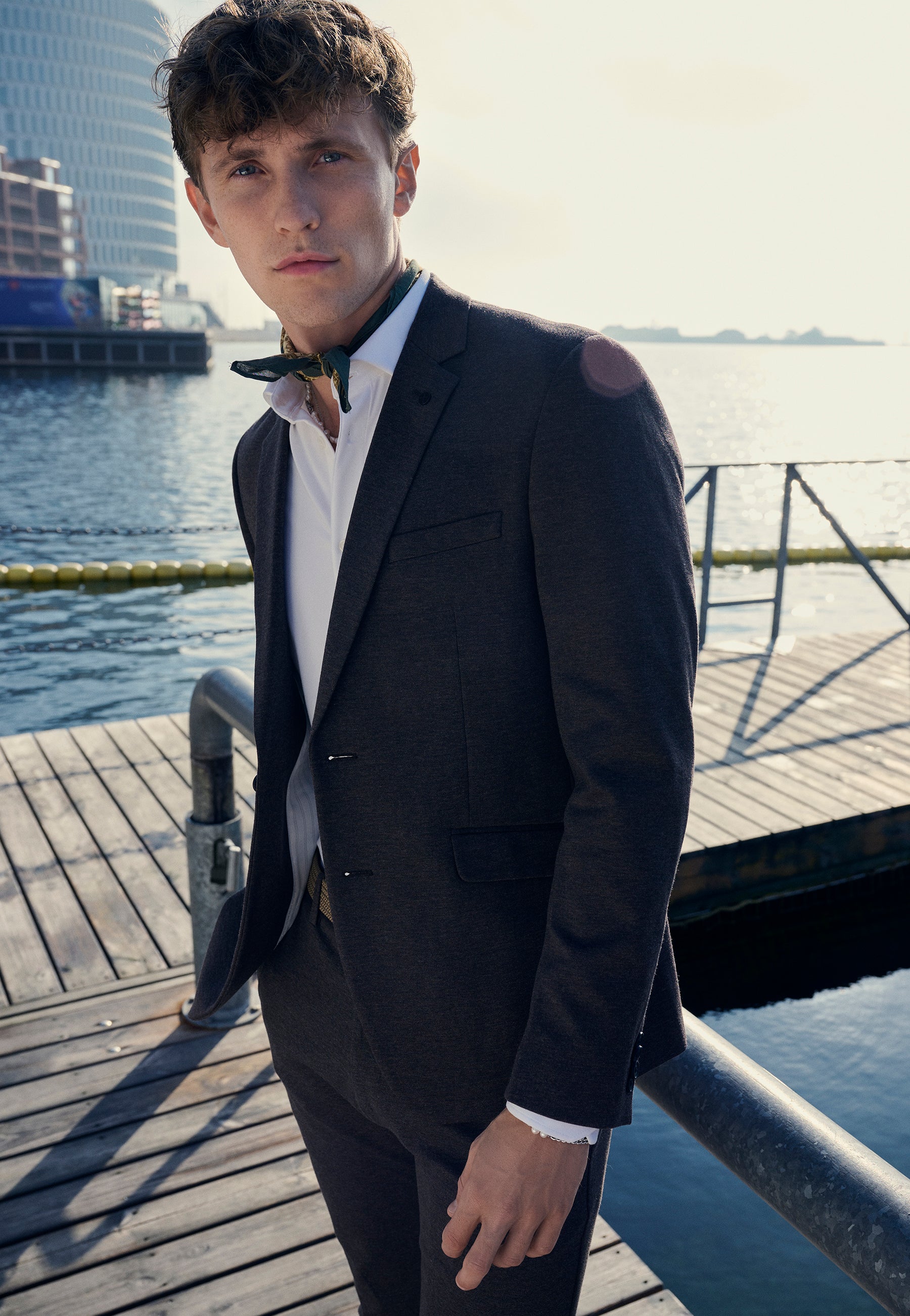 clean-cut-copenhagen-milano-stretch-jersey-blazer-braun-melange-48 image 2