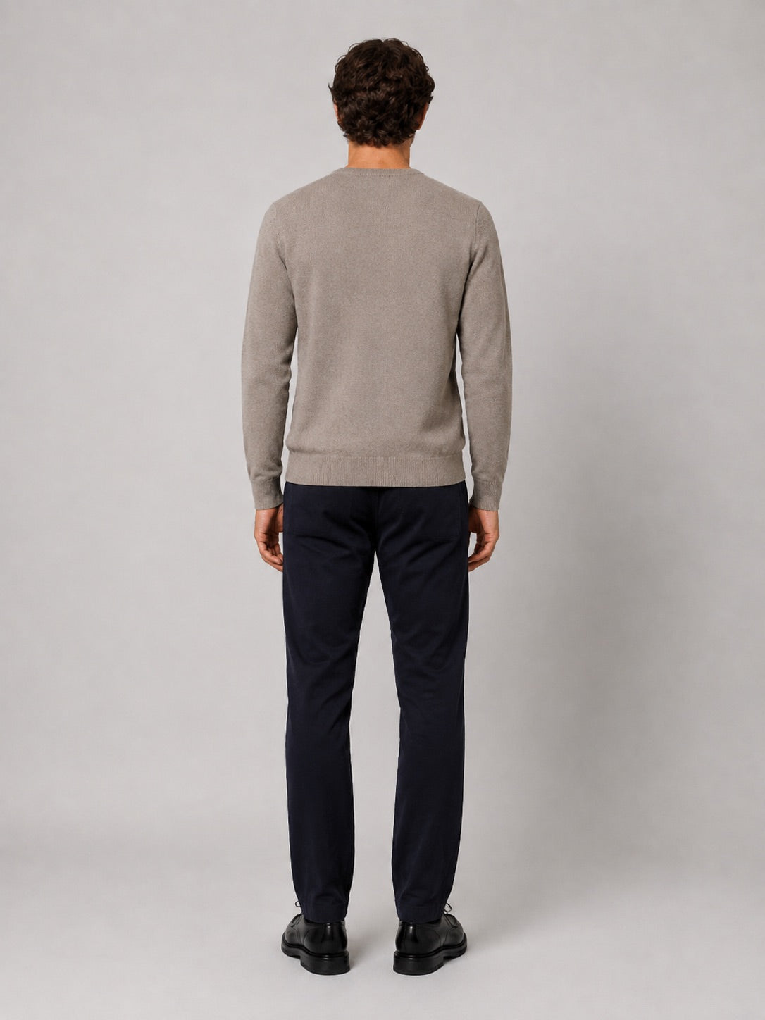 clean-cut-copenhagen-merino-crewneck-strick-beige-meliert image 4