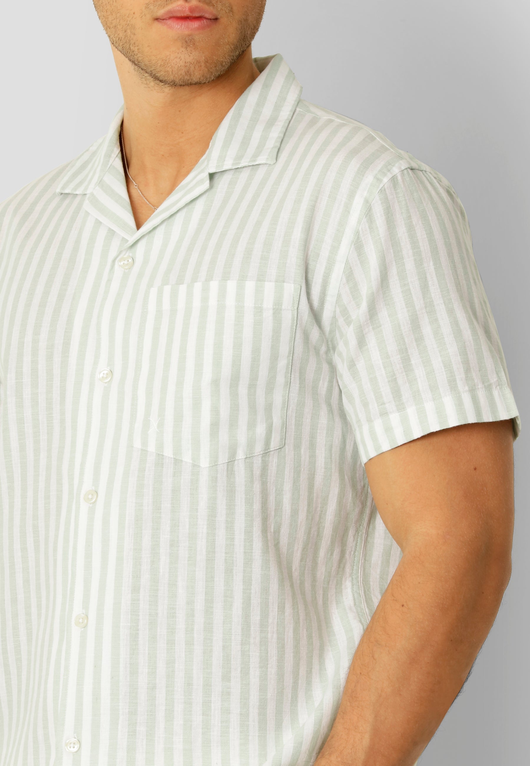 clean-cut-copenhagen-giles-hemd-herren-mint-baumwolle-leinen image 2