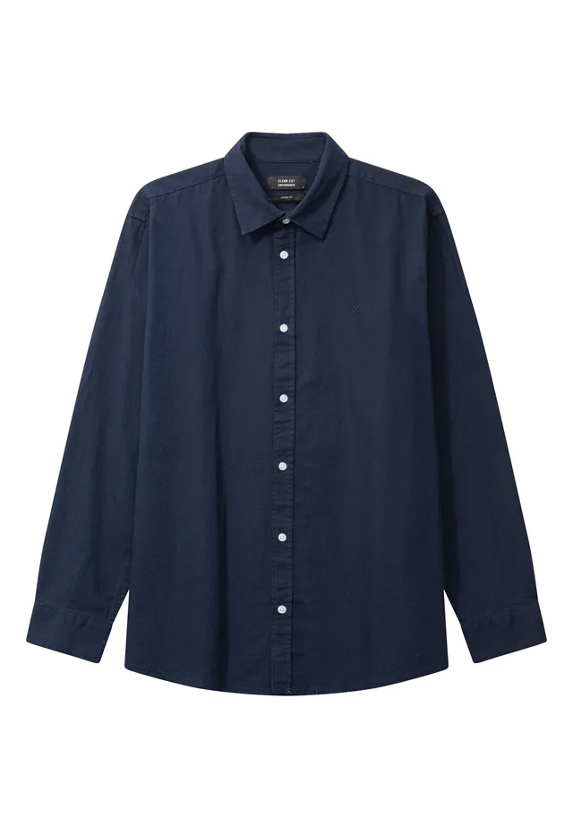 clean-cut-copenhagen-luca-leinenhemd-navy-herren image 1
