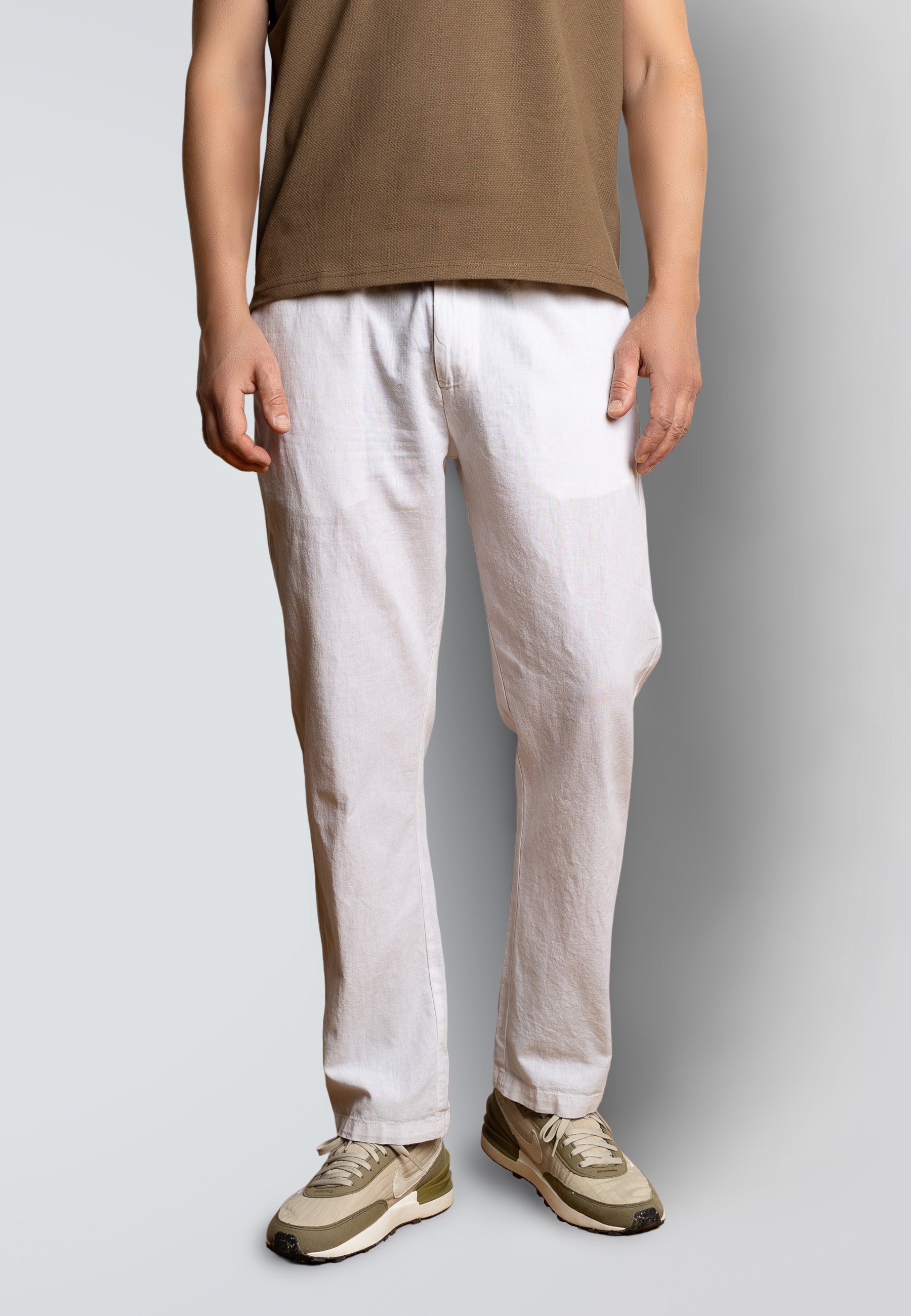 clean-cut-copenhagen-barcelona-leinenhose-white-regular-fit image 1