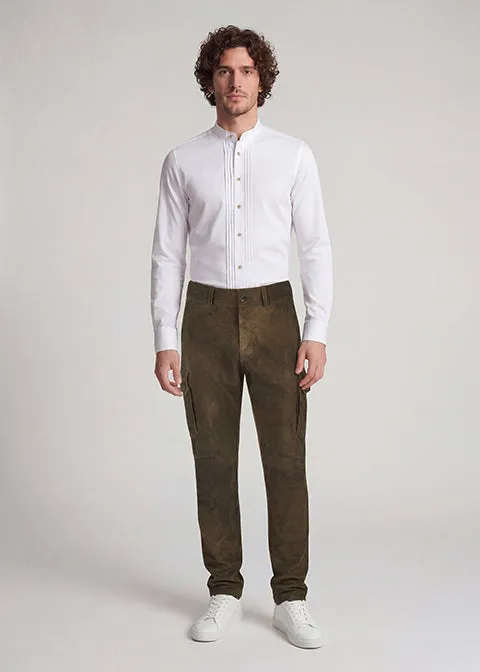 beckert-cooper-lange-lederhose-lava-ziegenvelours-gr-50 image 1