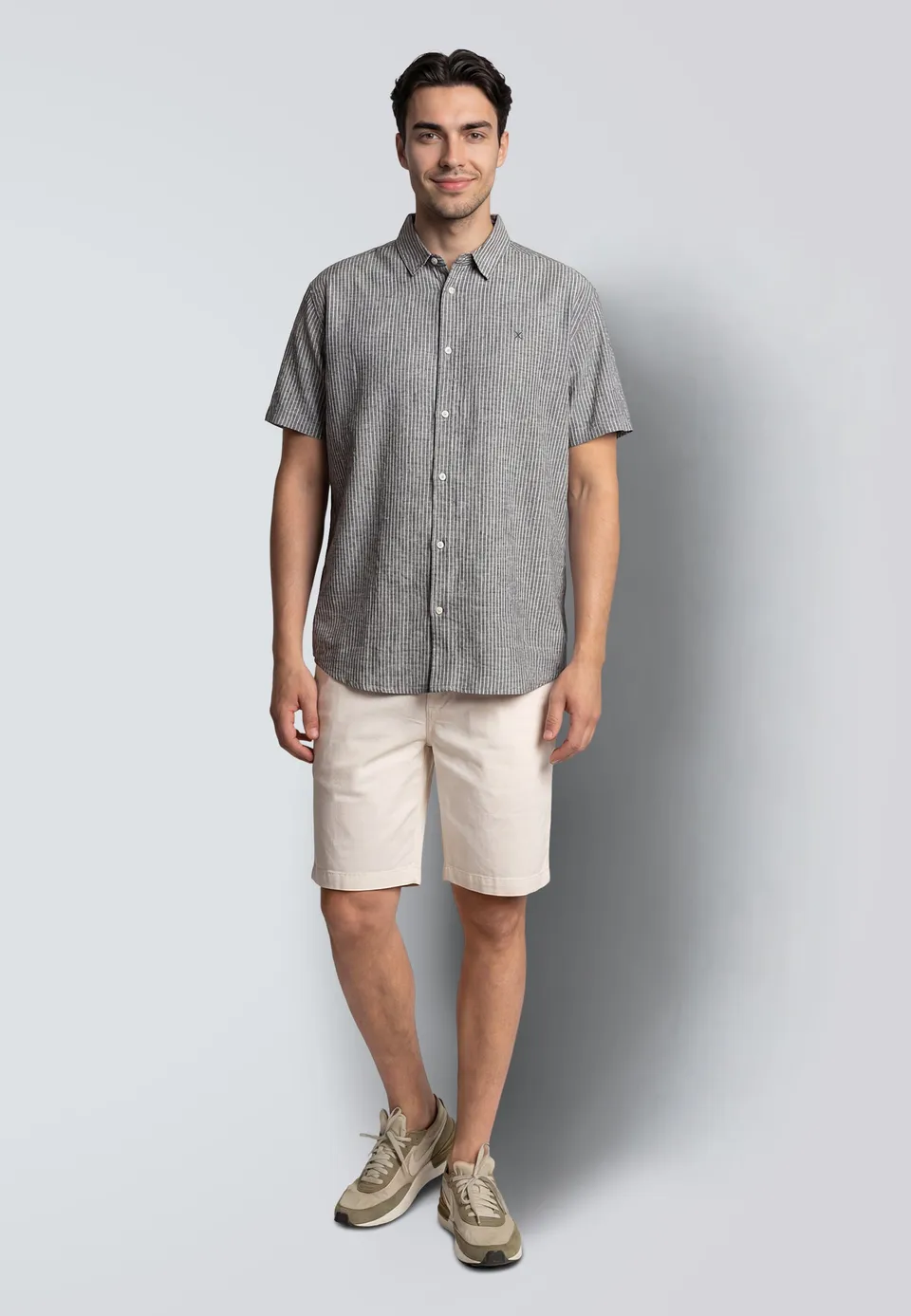 clean-cut-copenhagen-mitchell-twill-shorts-ecru-baumwolle image 1