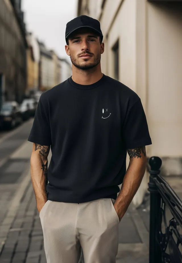 clean-cut-copenhagen-patrick-t-shirt-herren-schwarz-bio-baumwolle image 1