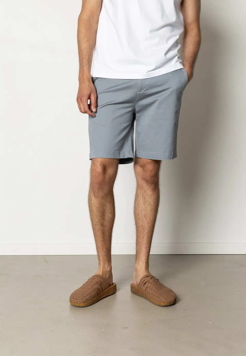 clean-cut-copenhagen-milano-chino-shorts-dusty-blue-stretch image 1