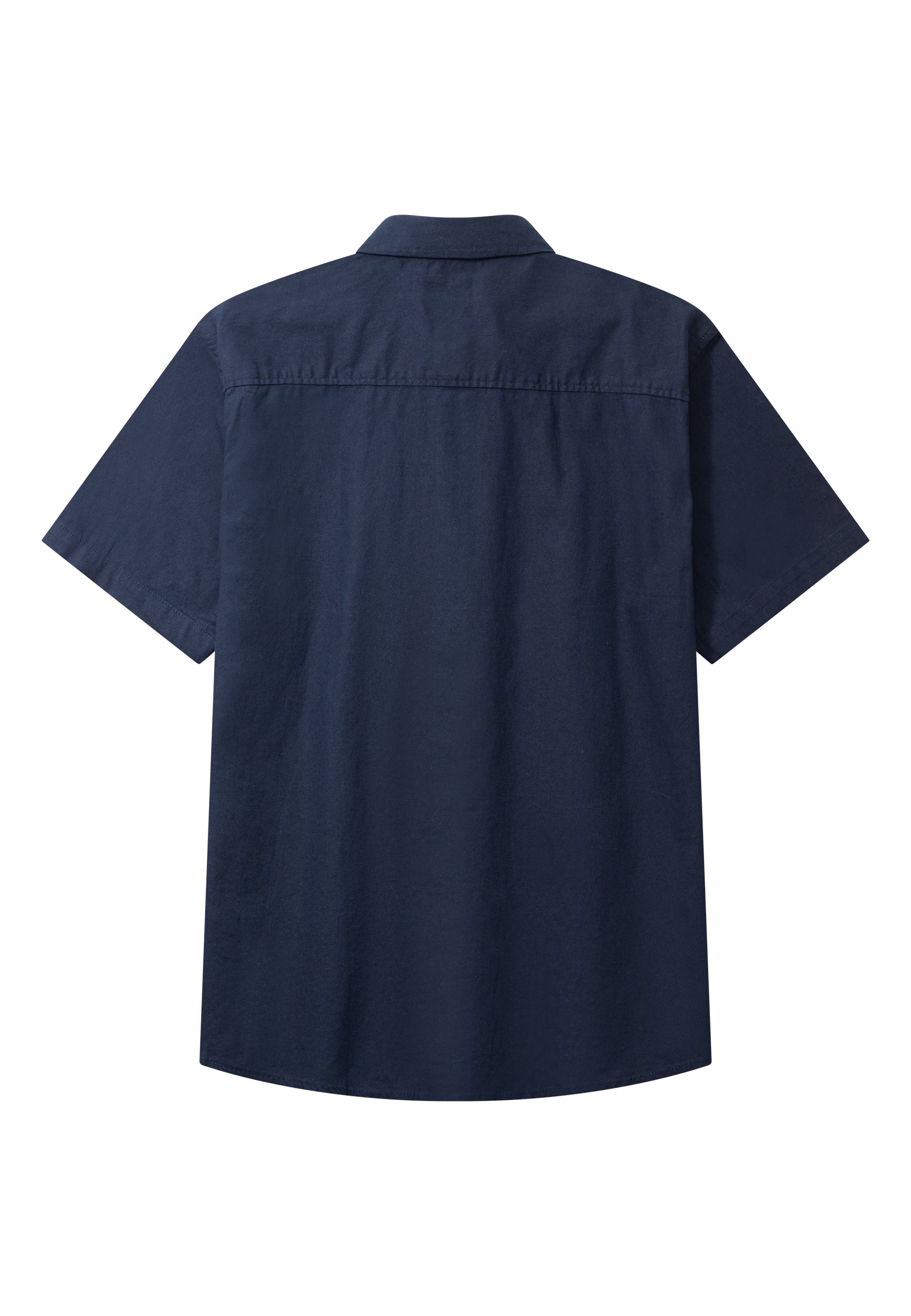 clean-cut-copenhagen-luca-kurzarm-hemd-navy-baumwolle-leinen image 6