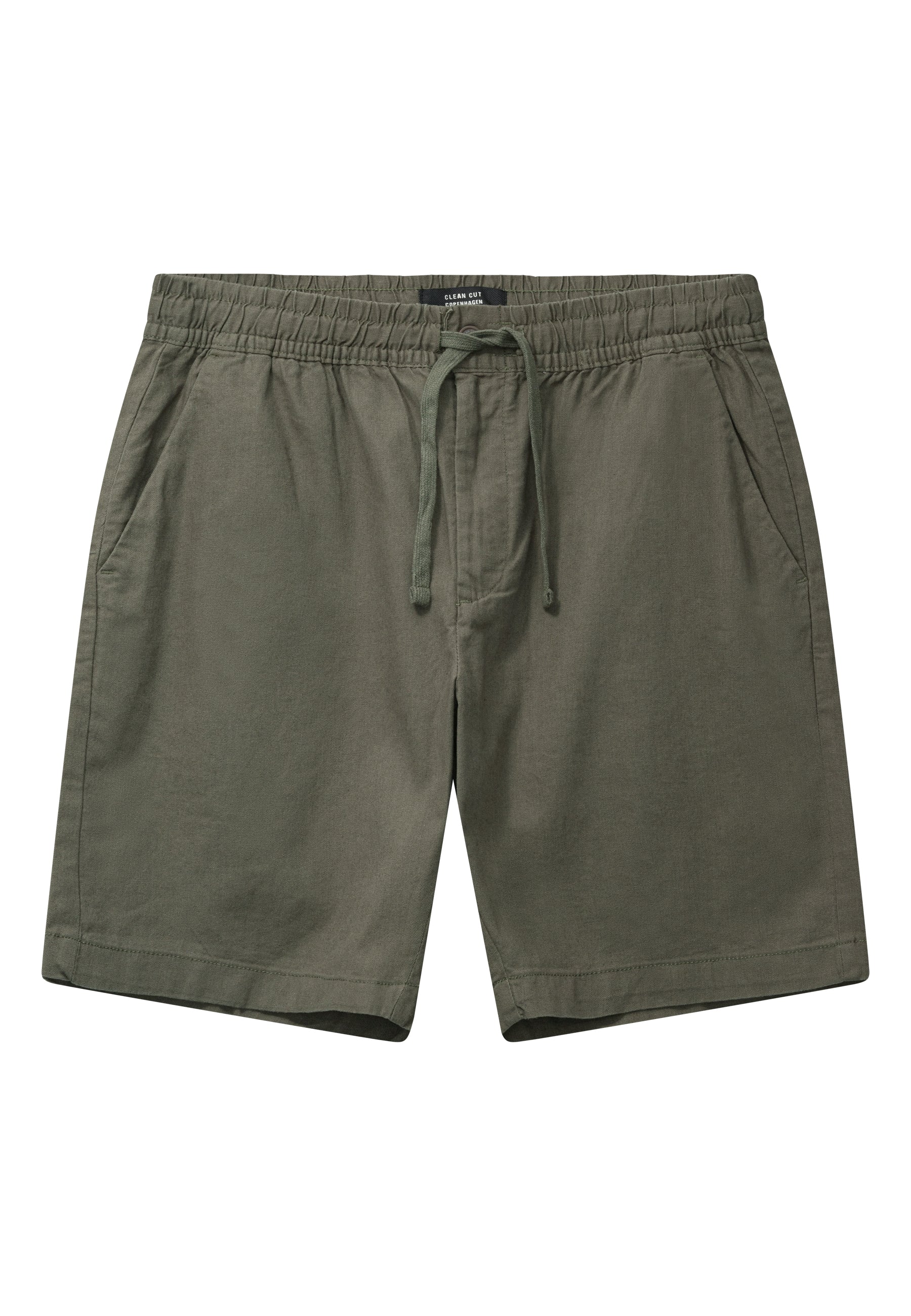 clean-cut-copenhagen-barcelona-leinen-shorts-army-gr-n image 5