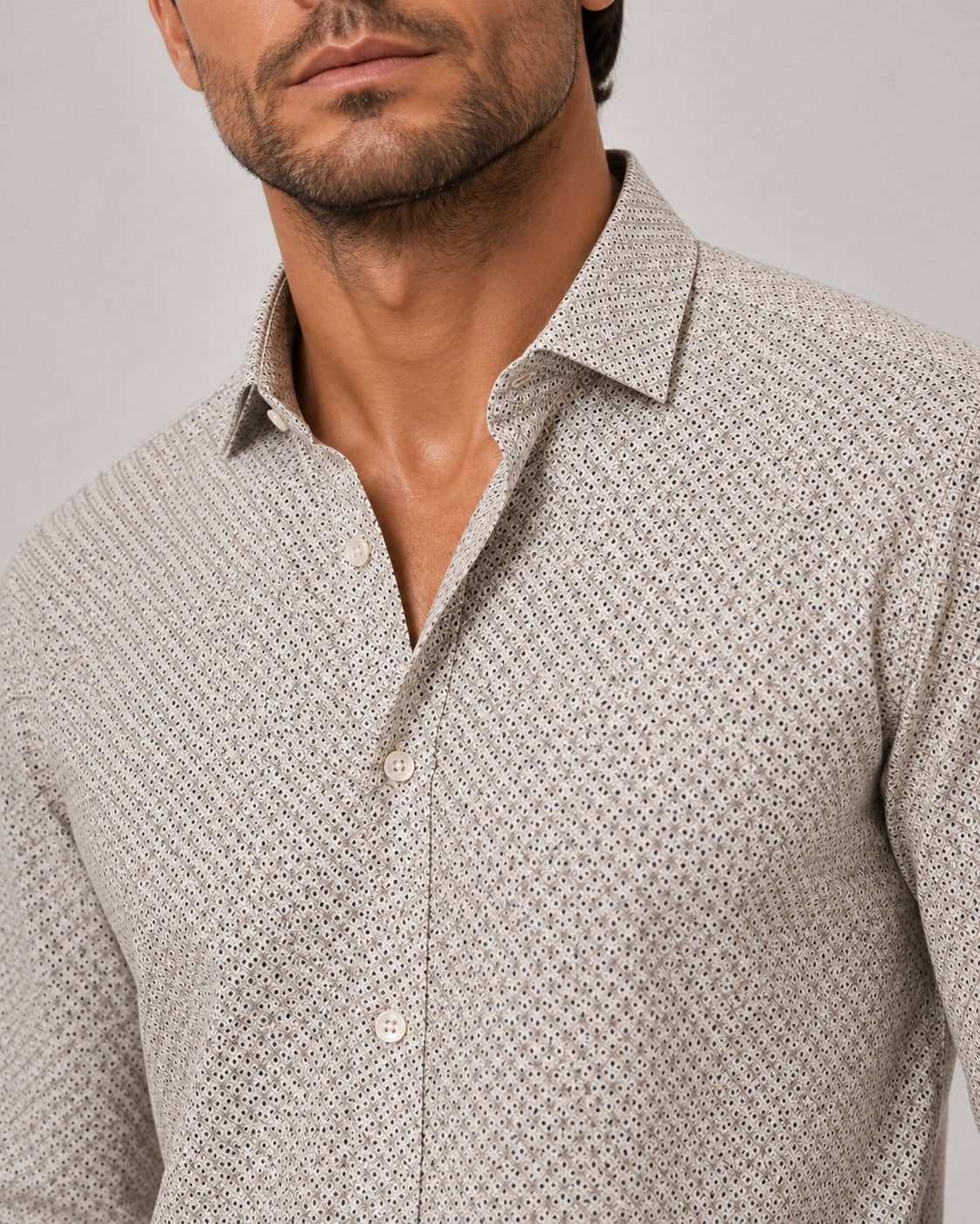 clean-cut-copenhagen-clean-formal-hemd-ecru-beige-stretch-jersey image 3