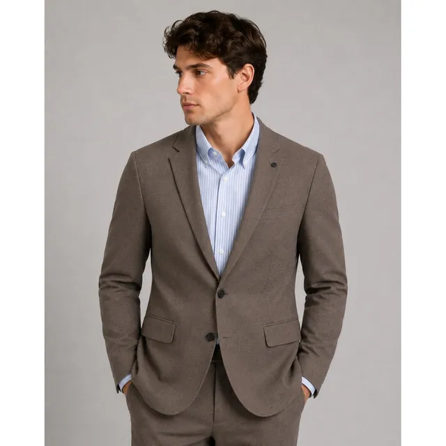 clean-cut-copenhagen-brendon-jersey-blazer-dark-khaki image 1