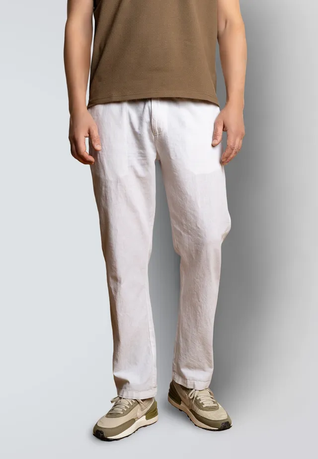clean-cut-copenhagen-barcelona-leinenhose-white-regular-fit image 1