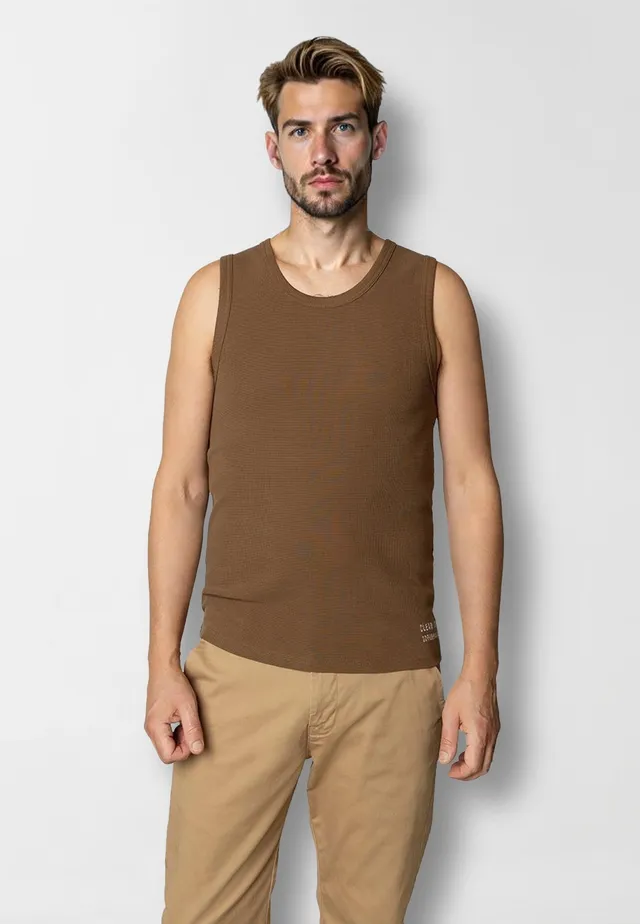 clean-cut-copenhagen-duke-tank-top-brown-baumwolle image 1