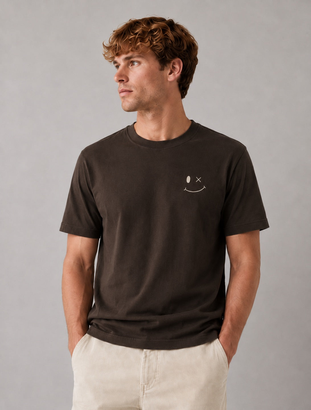 clean-cut-copenhagen-patrick-bio-t-shirt-dunkelbraun image 1