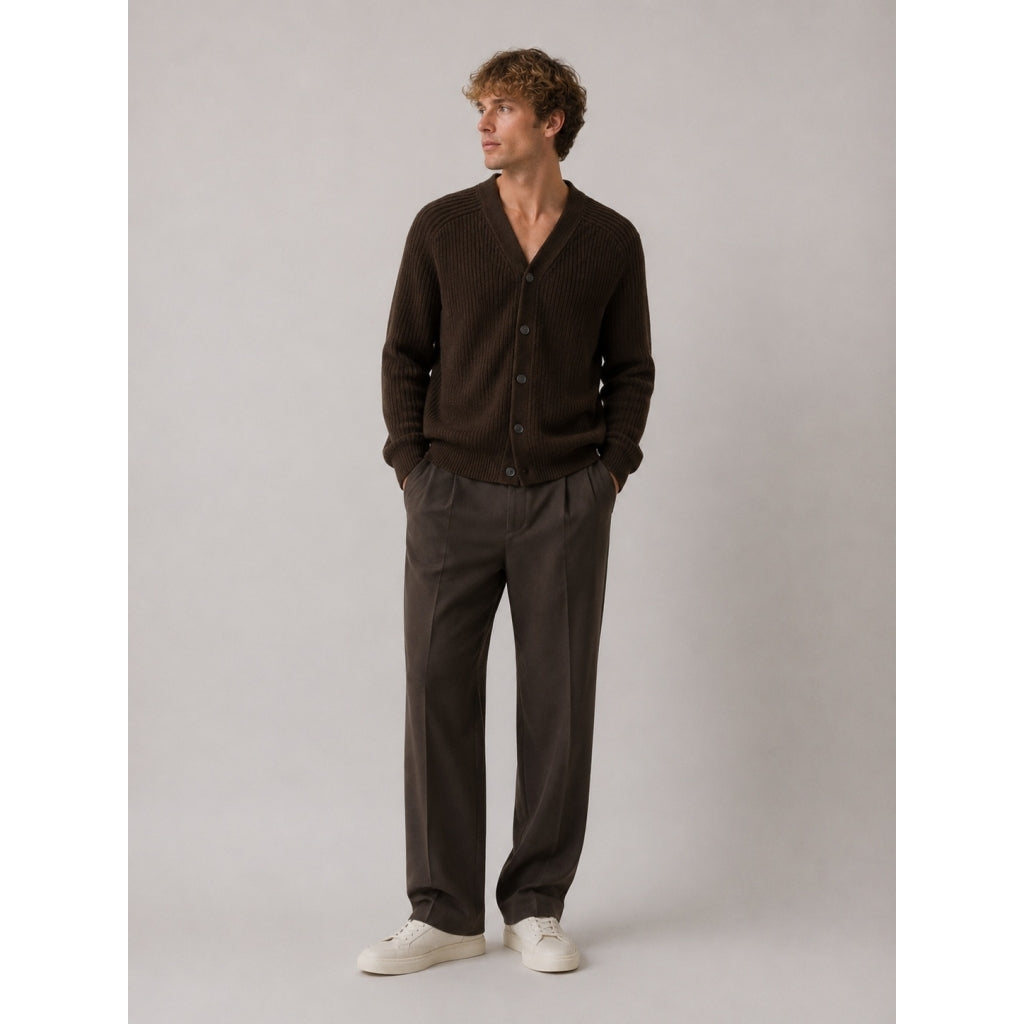 clean-cut-copenhagen-ludvig-cardigan-dunkelbraun-wolle-gr-m image 3