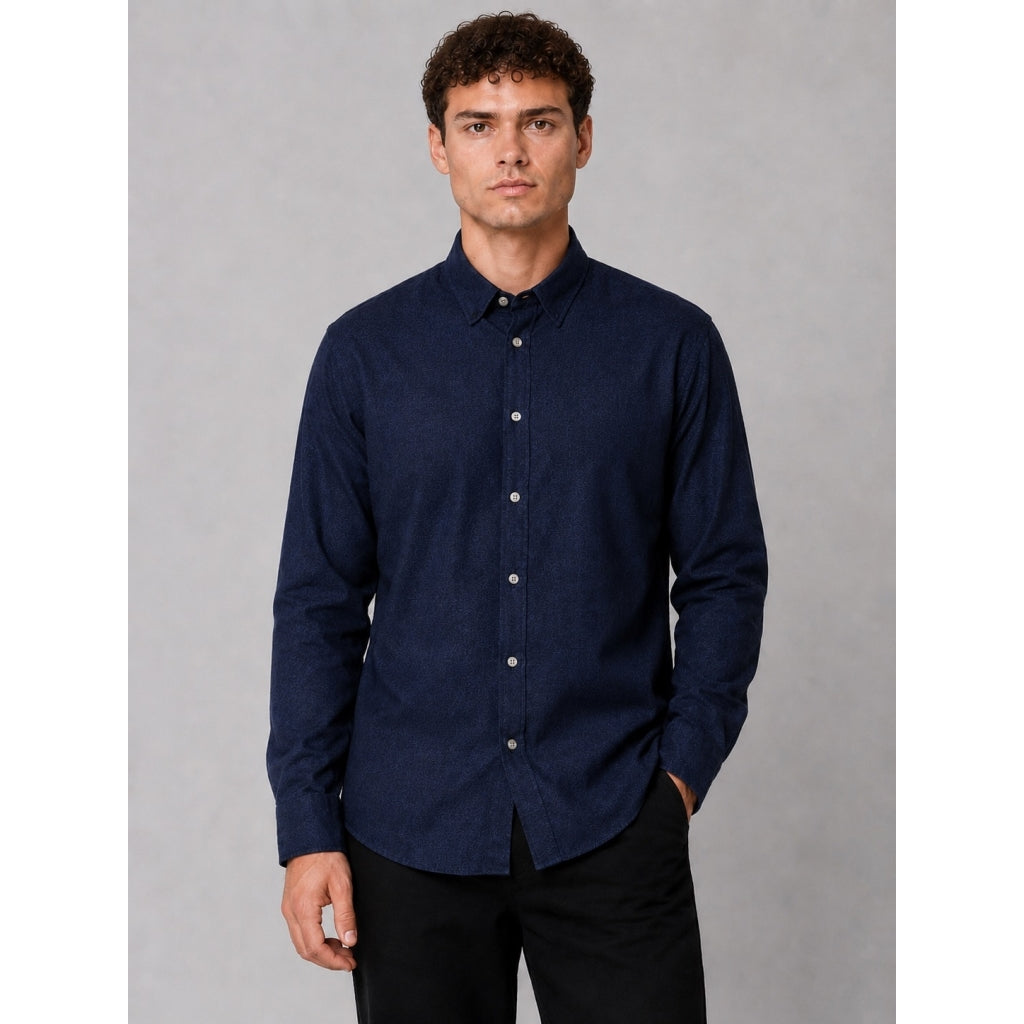 clean-cut-copenhagen-eske-flanellhemd-herren-navy-baumwolle image 1