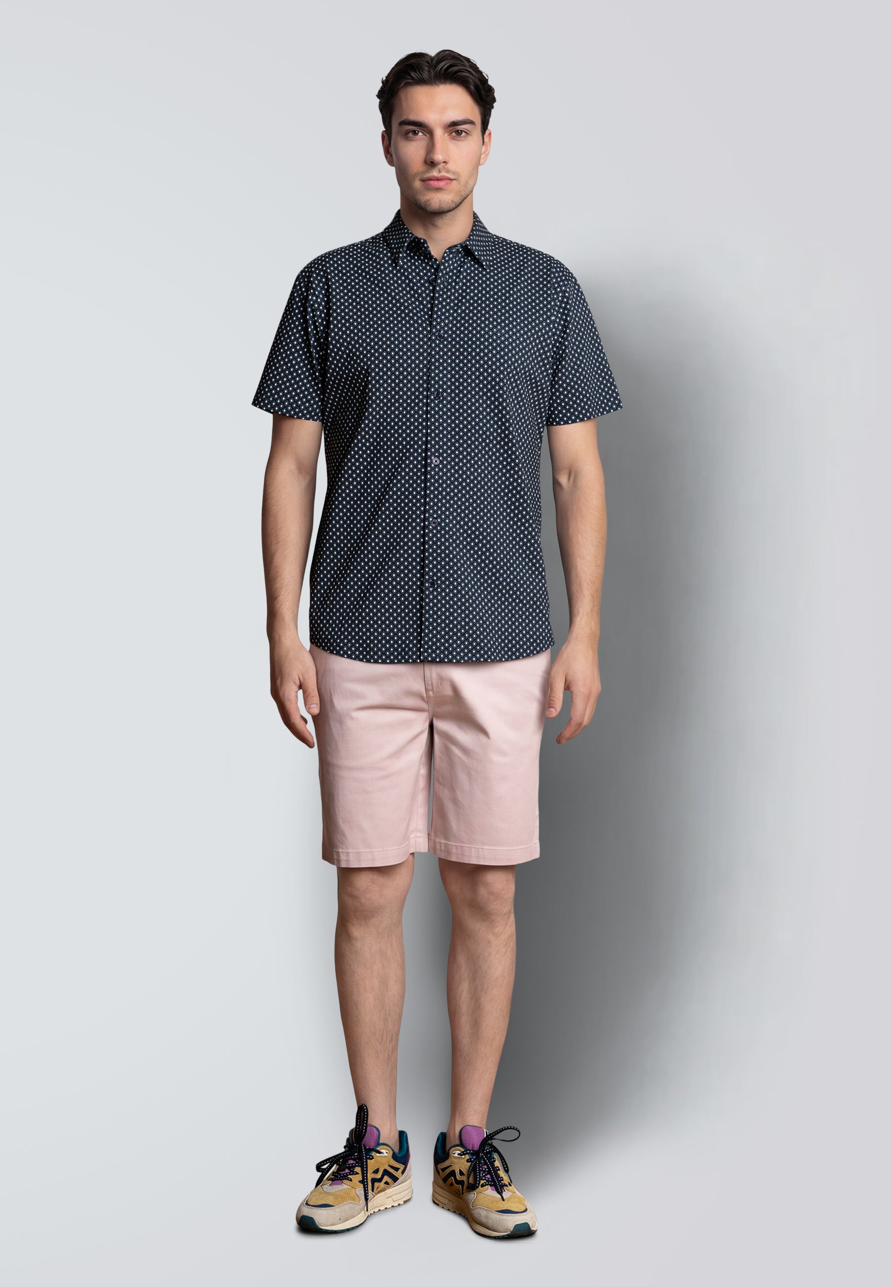 clean-cut-copenhagen-mitchell-twill-shorts-violet-ice-stretch image 1