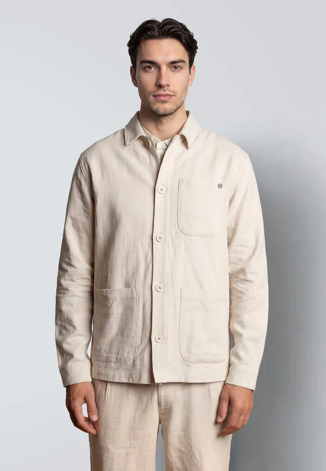 clean-cut-copenhagen-chester-jacke-herren-ecru-leinen image 1