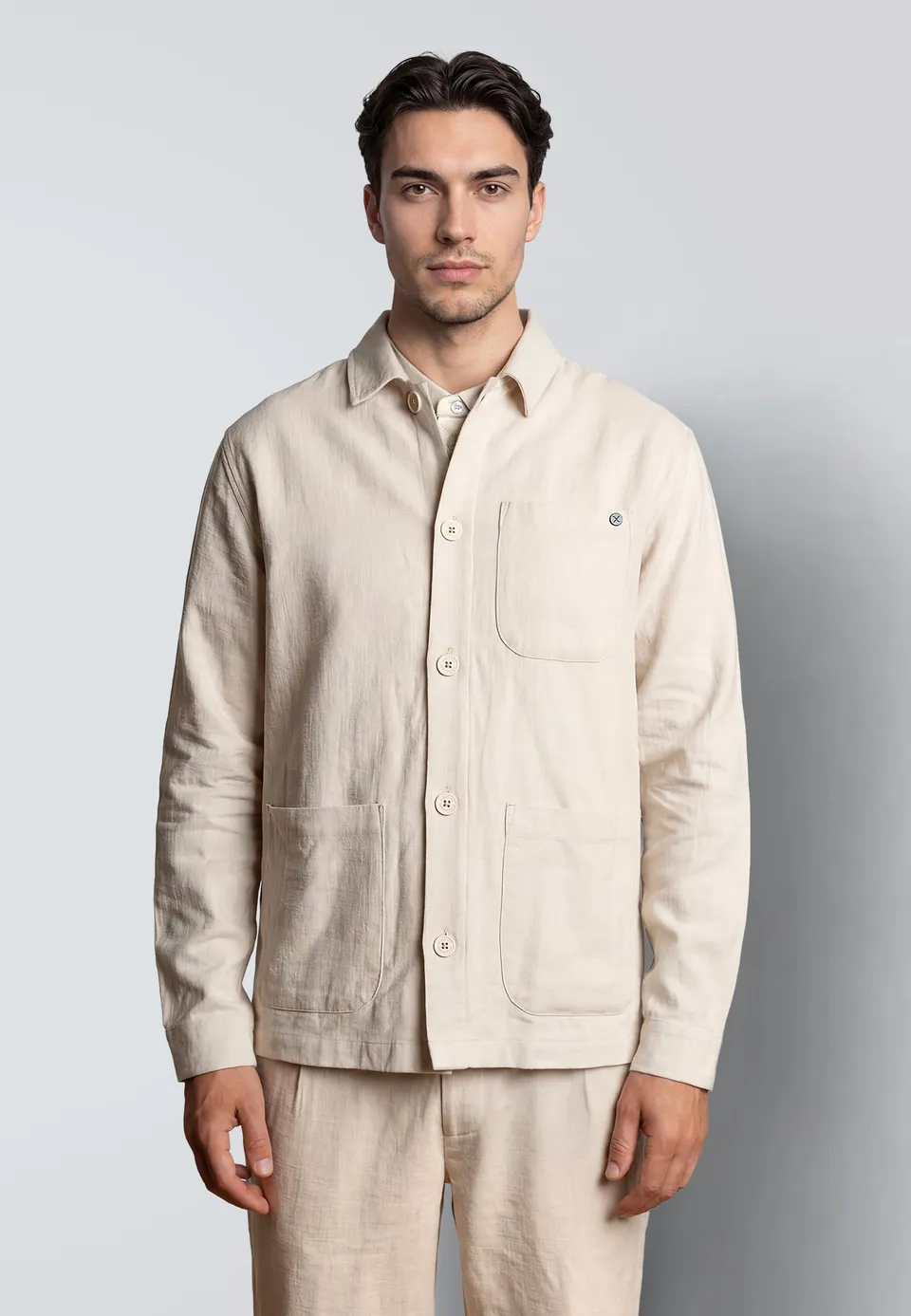 clean-cut-copenhagen-chester-jacke-herren-ecru-leinen image 1