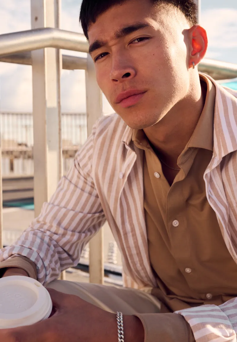 clean-cut-copenhagen-jamie-leinenhemd-herren-sand-ecru image 1