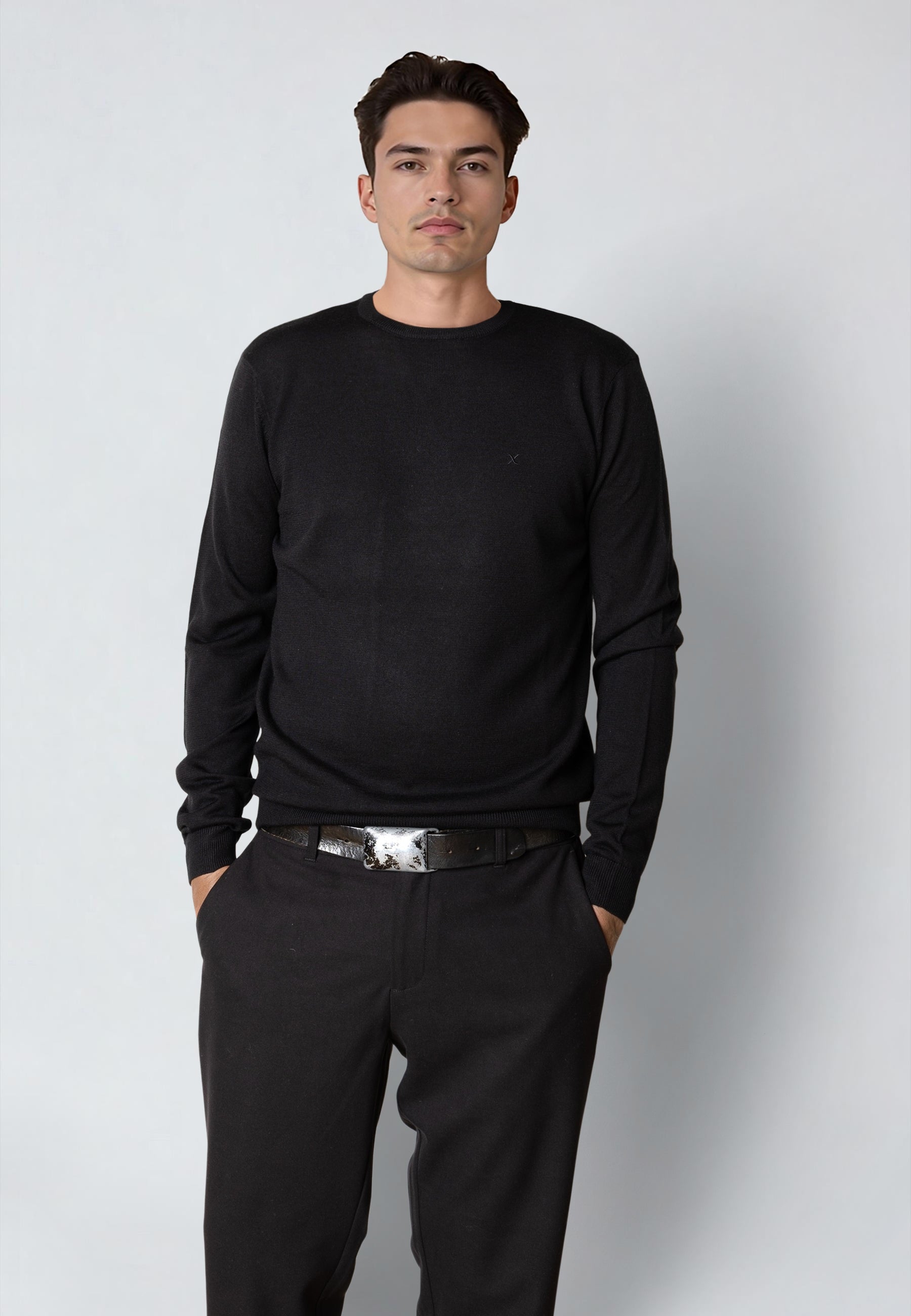 clean-cut-copenhagen-merino-pullover-schwarz-wolle image 1