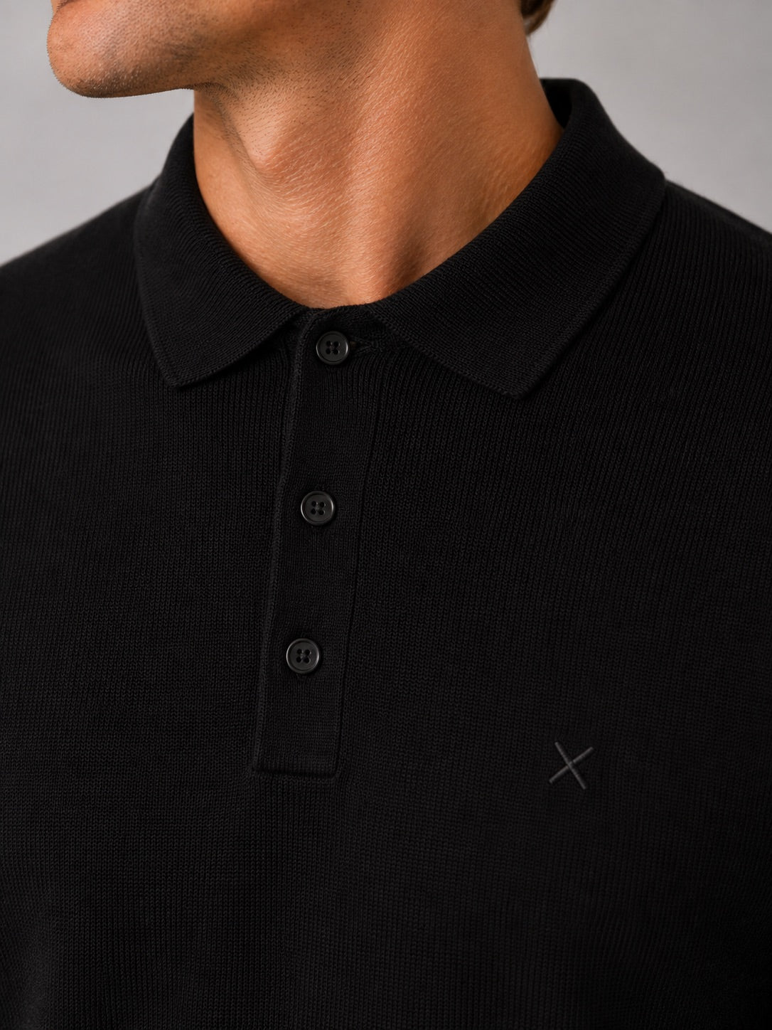 clean-cut-copenhagen-merino-strickpolo-schwarz-wolle image 2