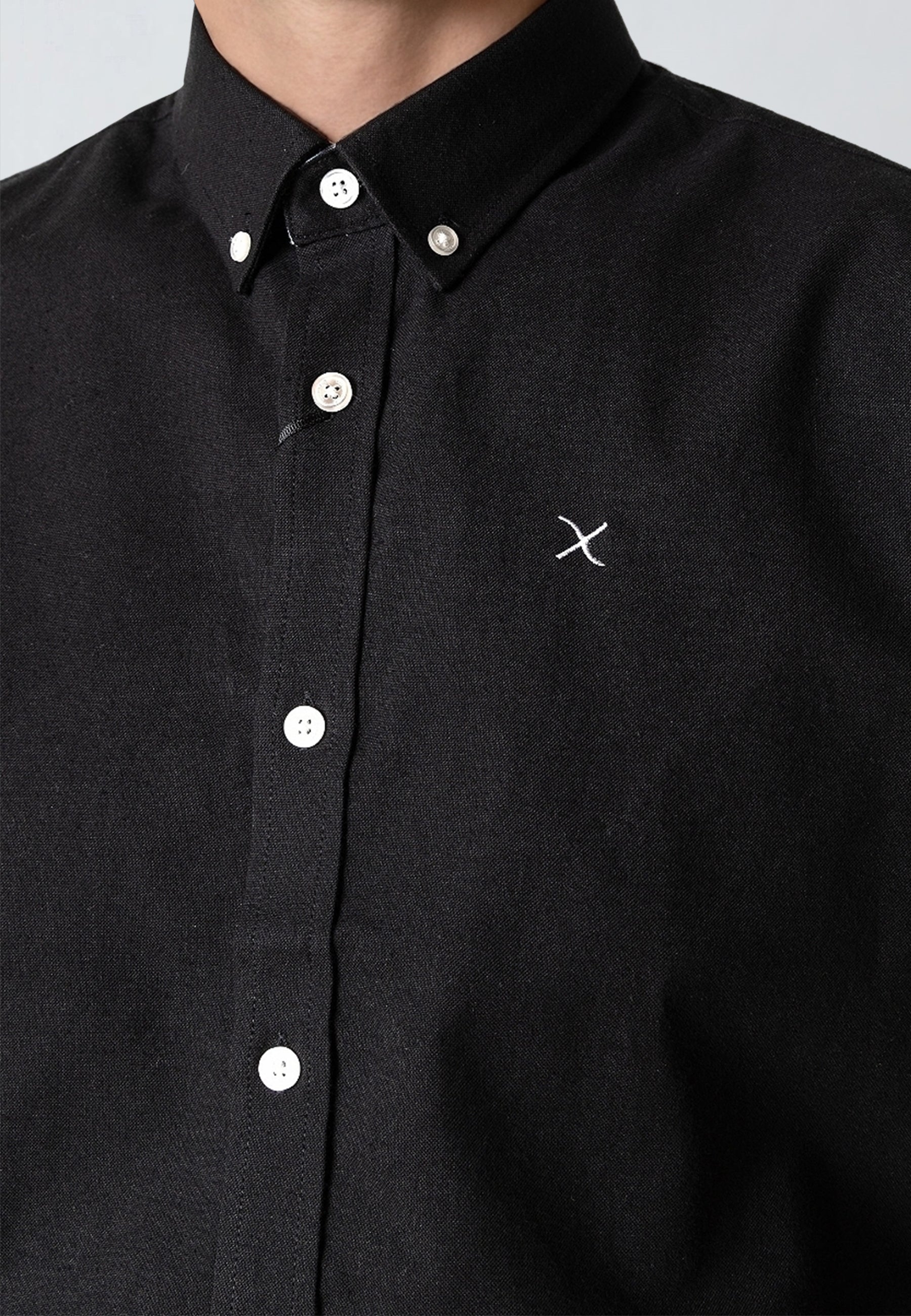clean-cut-copenhagen-oxford-stretch-shirt-herrenhemd-schwarz image 2