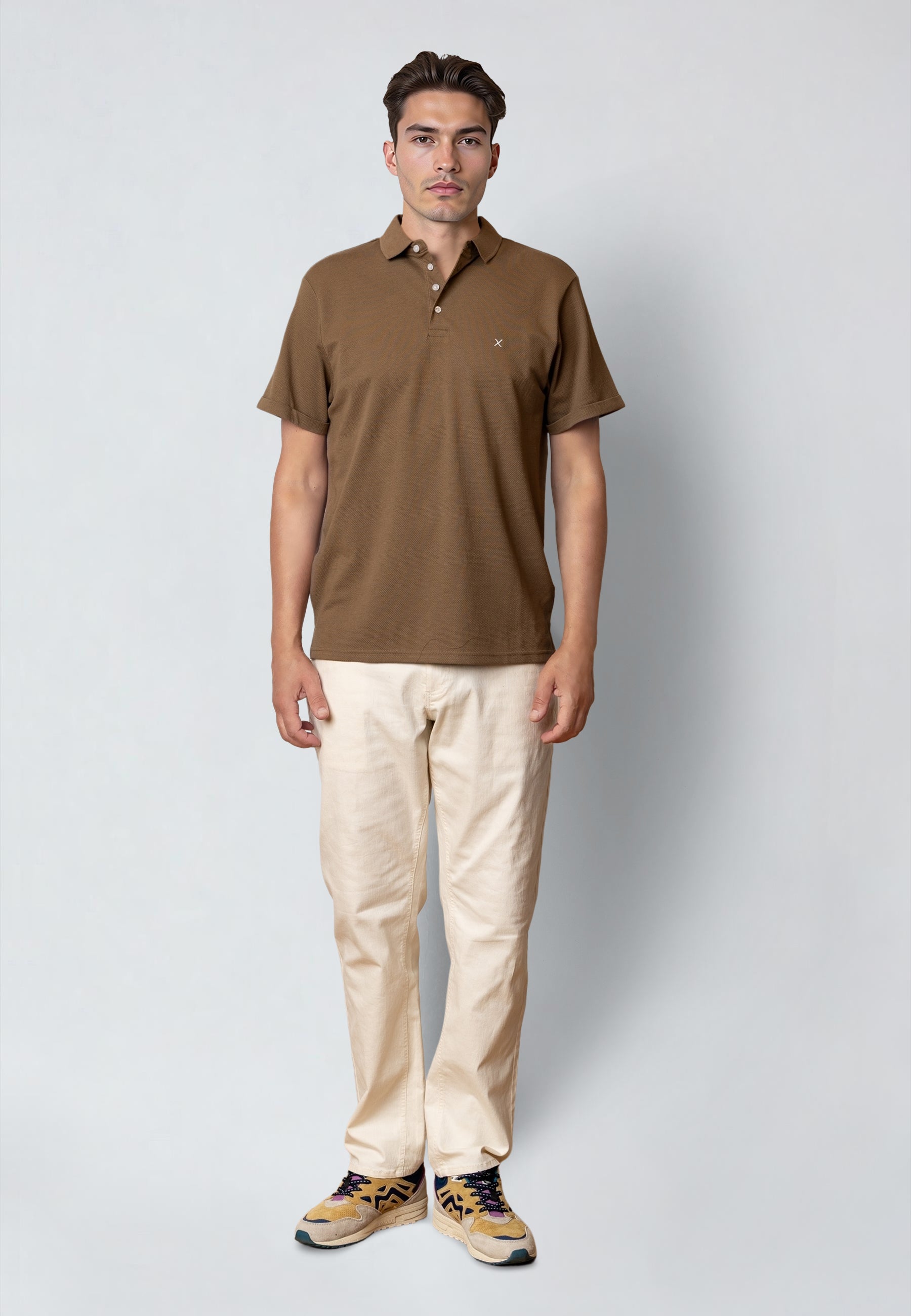 clean-cut-copenhagen-silkeborg-stretch-polo-shitake-baumwolle image 2