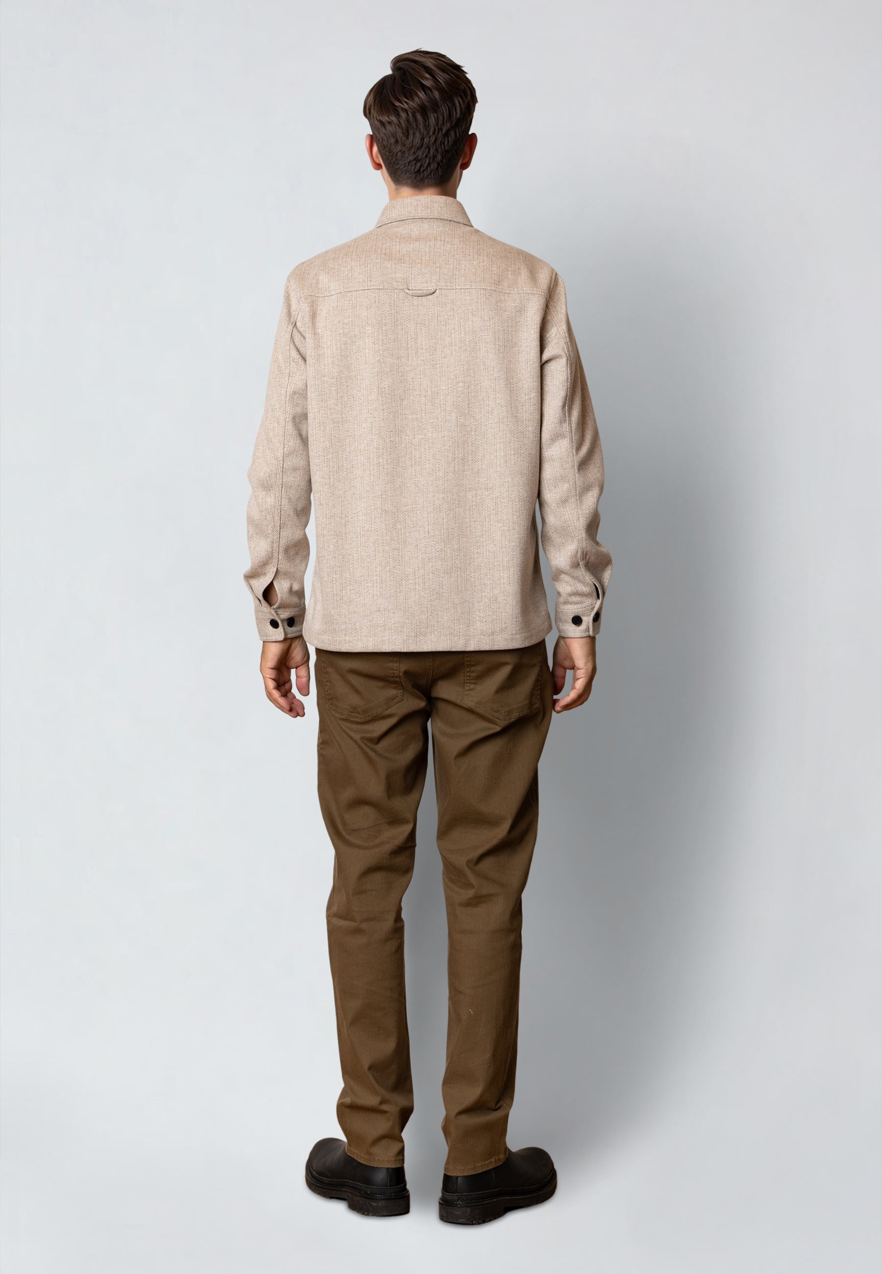 clean-cut-copenhagen-barron-overshirt-beige-melange image 4