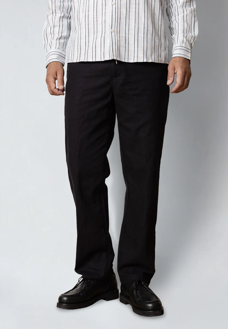 clean-cut-copenhagen-barcelona-leinenhose-schwarz-baumwollmix image 1