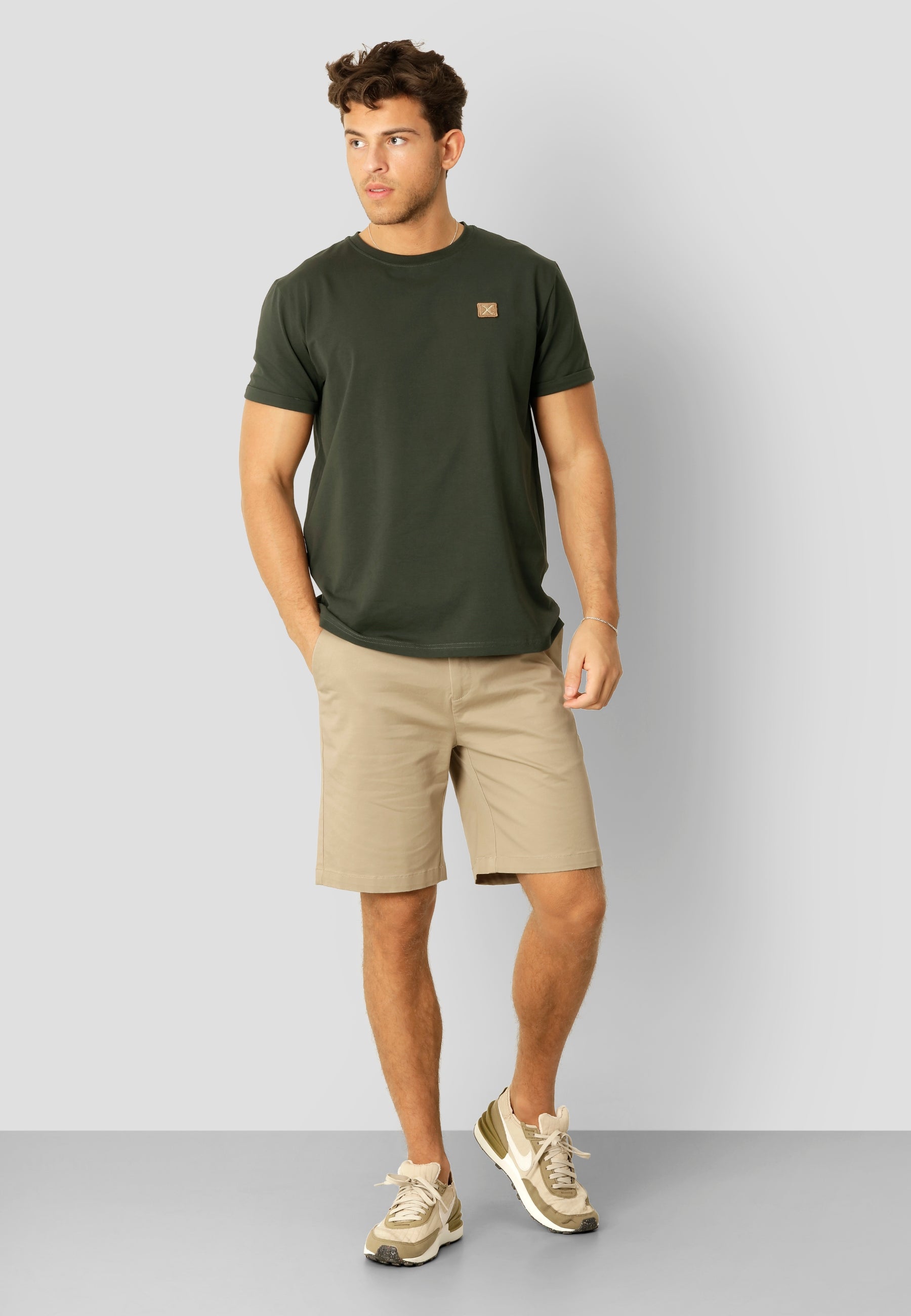 clean-cut-copenhagen-milano-chino-shorts-khaki-stretch image 1