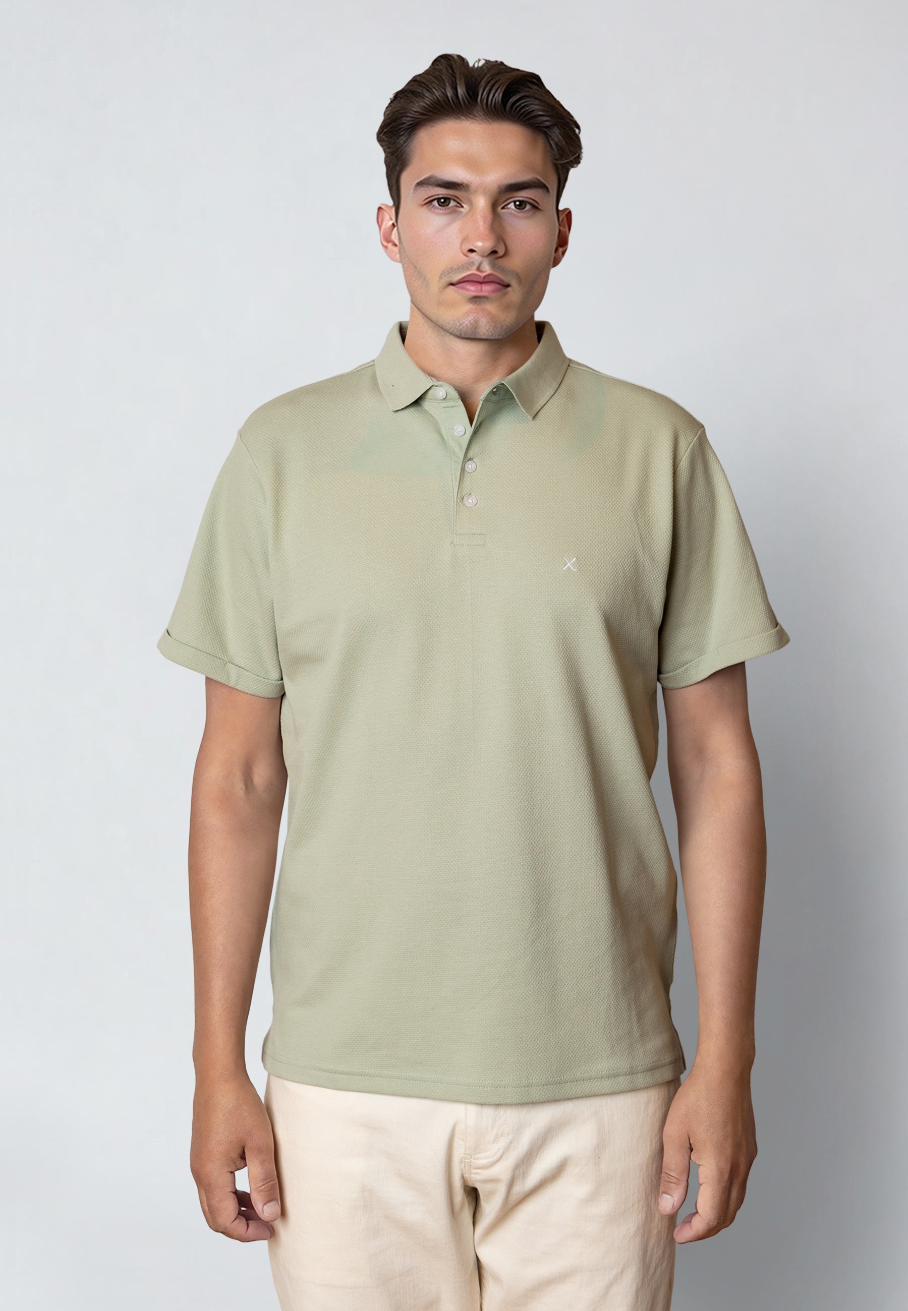 clean-cut-copenhagen-silkeborg-polo-herren-desert-sage image 1