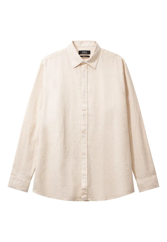 clean-cut-copenhagen-luca-leinenhemd-light-beige-baumwolle image 1