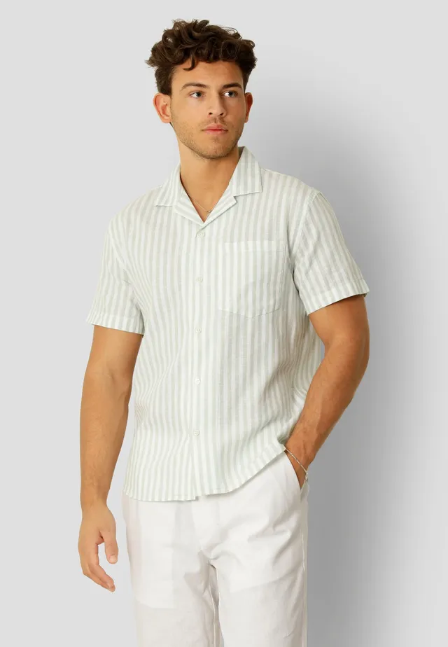 clean-cut-copenhagen-giles-hemd-herren-mint-baumwolle-leinen image 1