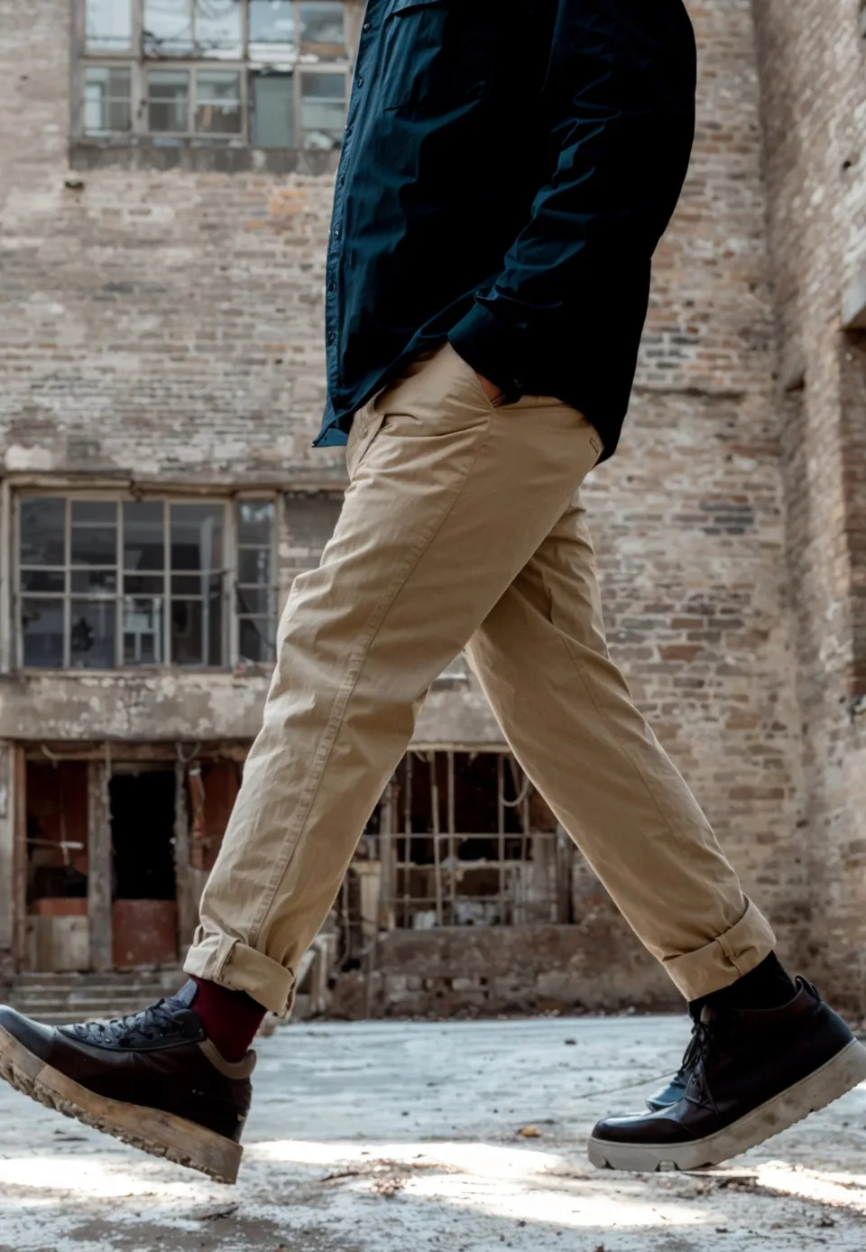 clean-cut-copenhagen-regular-twill-chino-khaki-stretch image 1