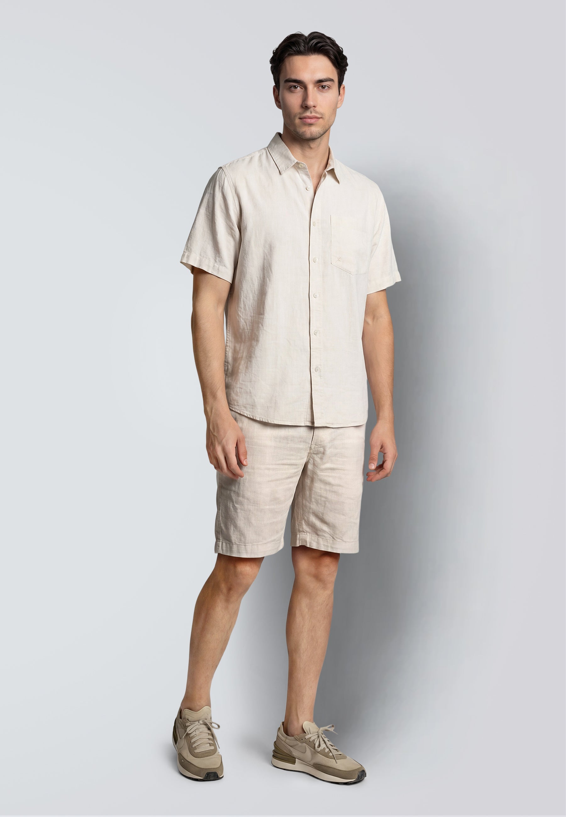 clean-cut-copenhagen-barcelona-shorts-herren-beige-leinen image 2