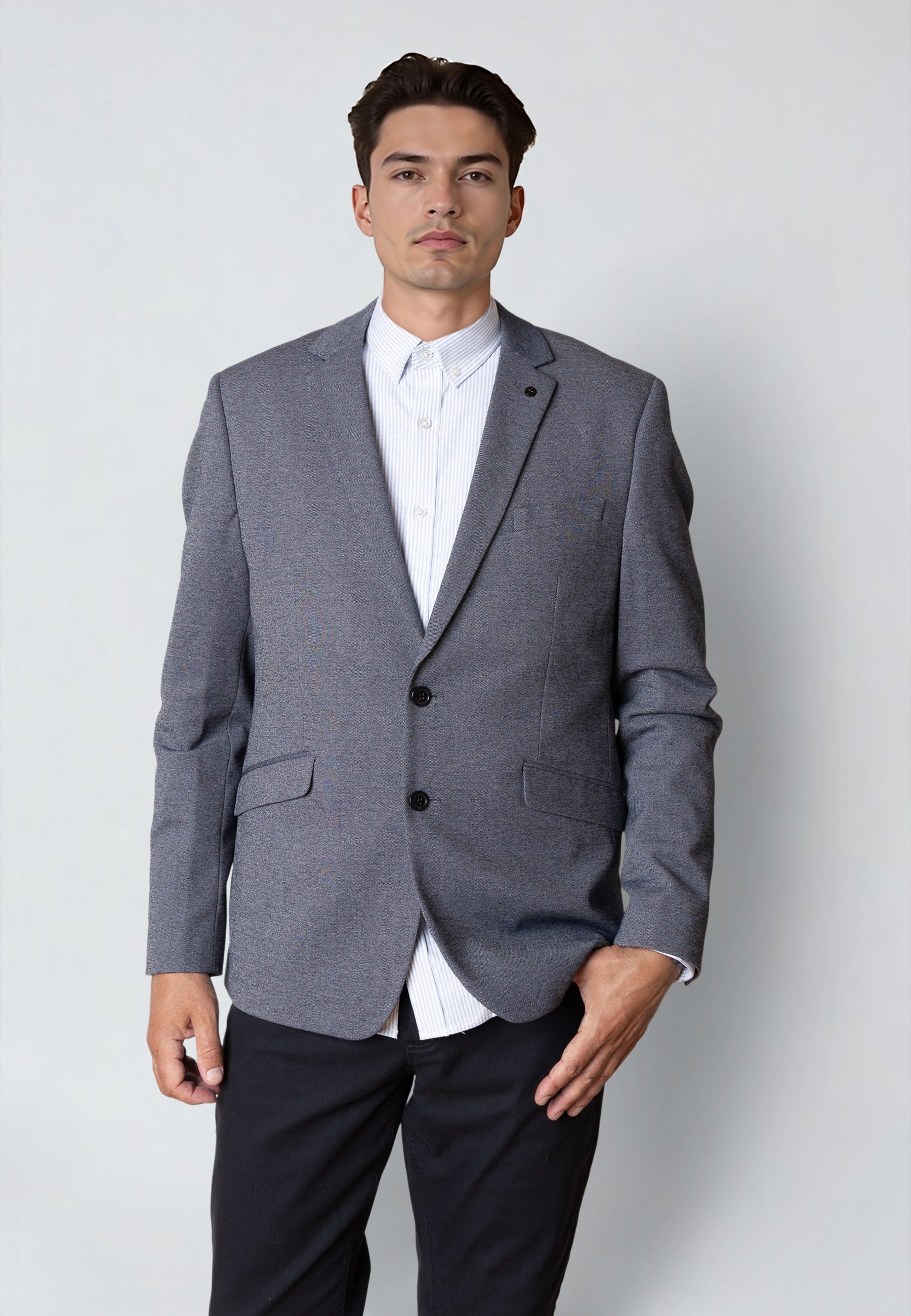 clean-cut-copenhagen-milano-jersey-blazer-denim-melange image 1