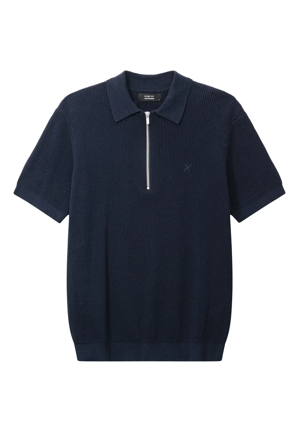 clean-cut-copenhagen-karl-zip-polo-navy-baumwolle image 1