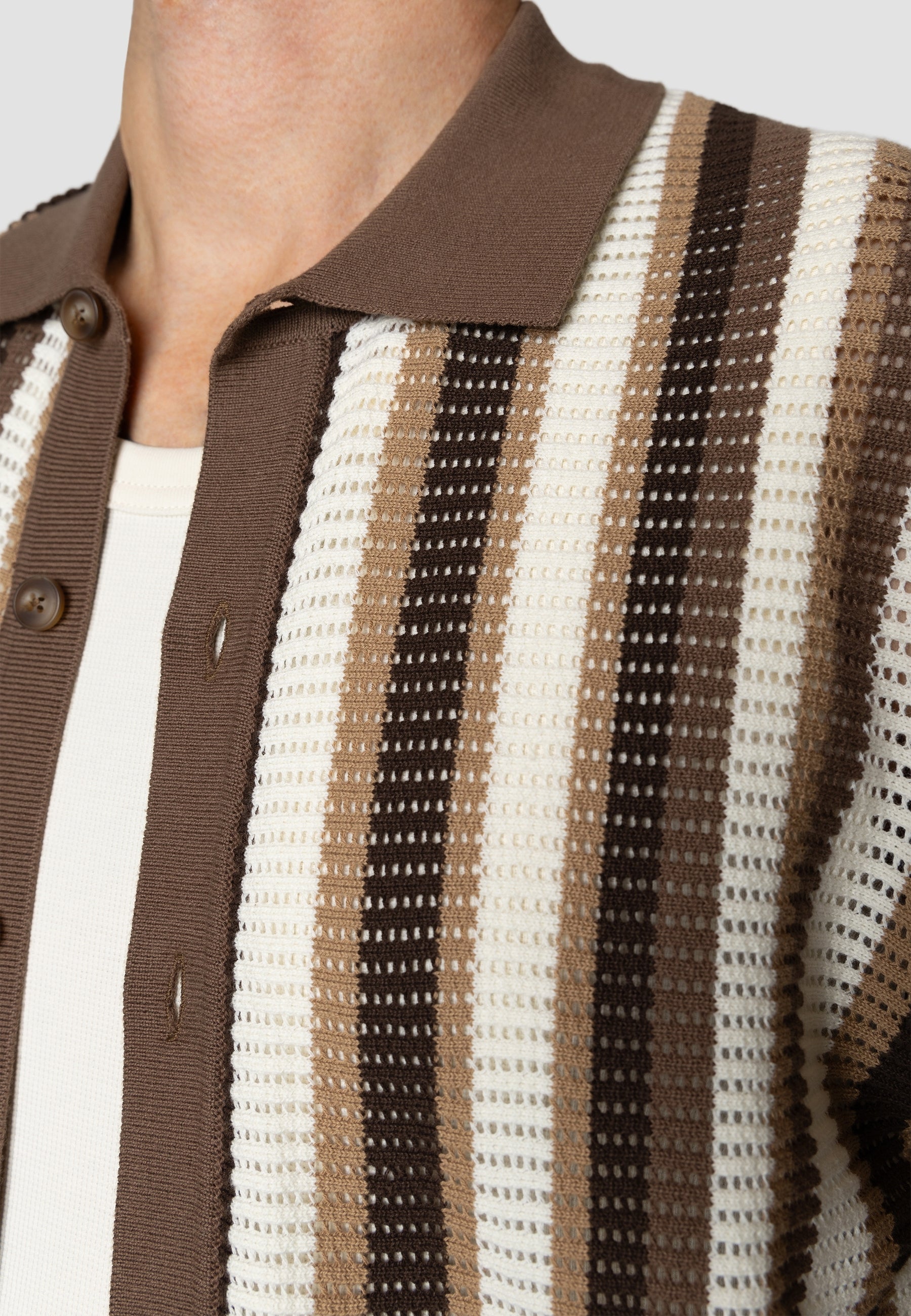 clean-cut-copenhagen-daniel-strickshirt-ecru-braun-s image 1