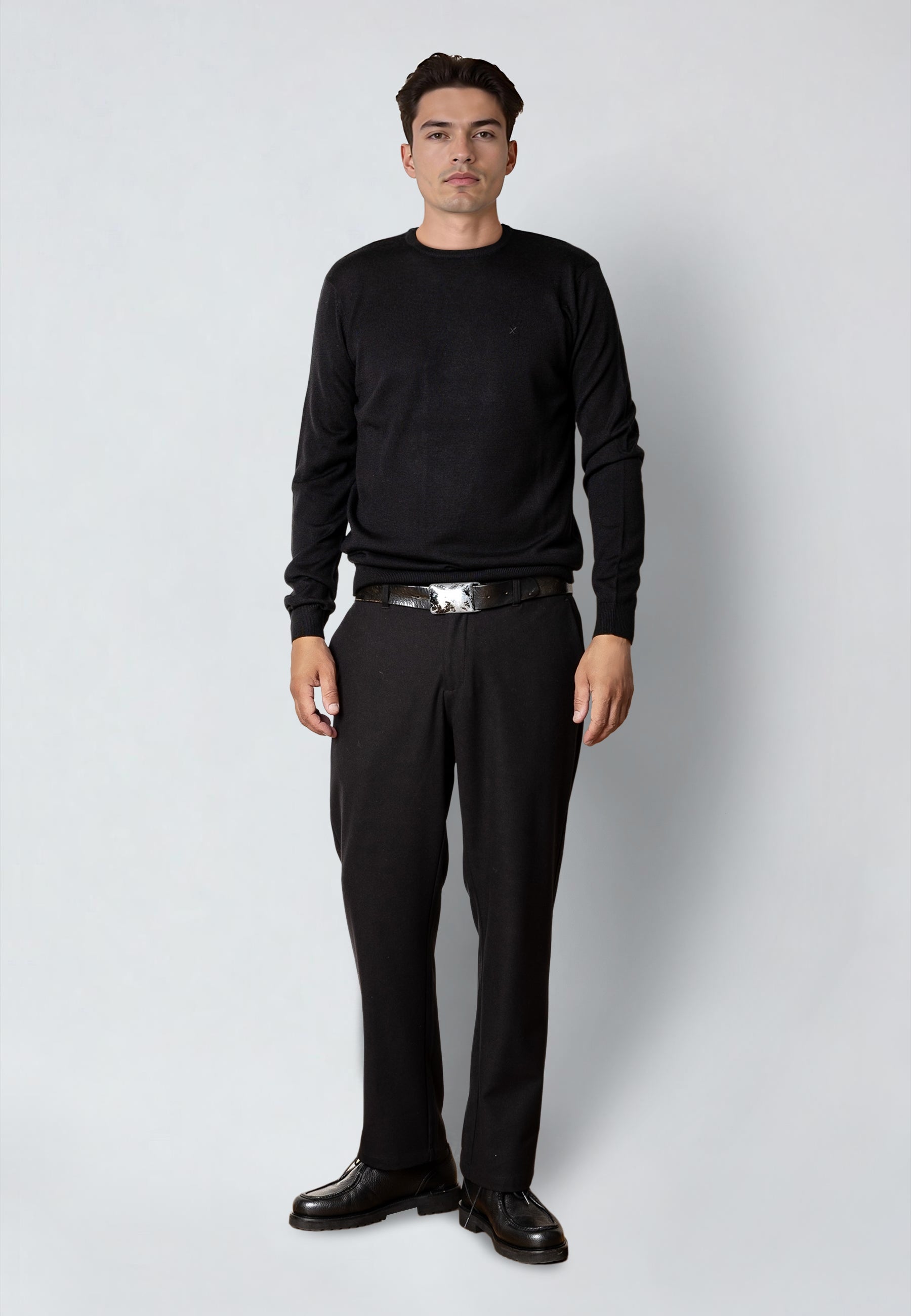 clean-cut-copenhagen-merino-pullover-schwarz-wolle image 2