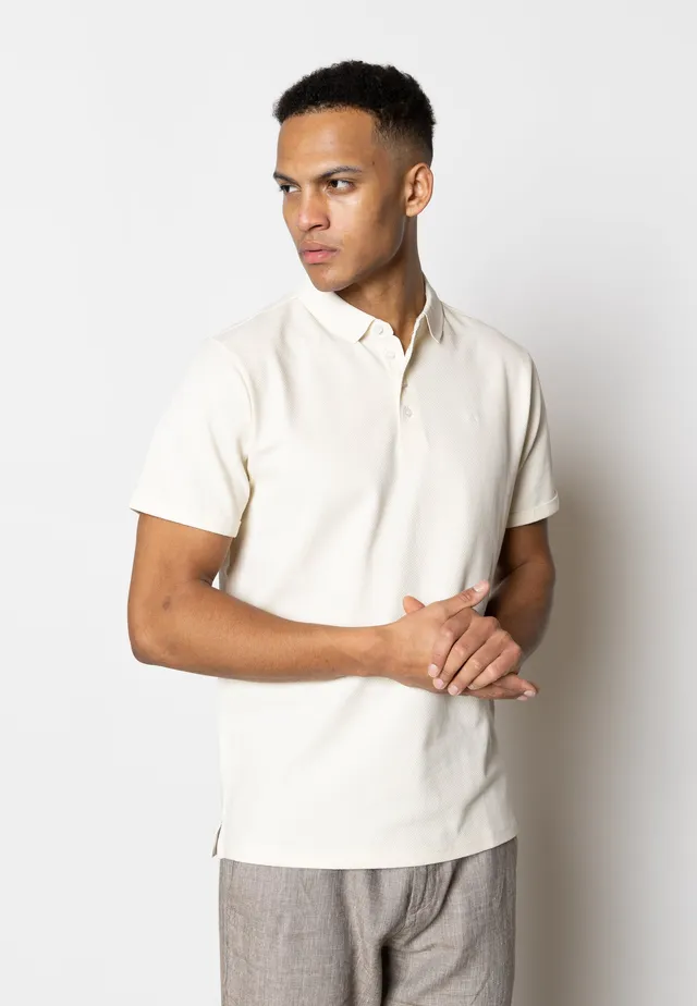 clean-cut-copenhagen-silkeborg-stretch-polo-herren-ecru-baumwolle image 1