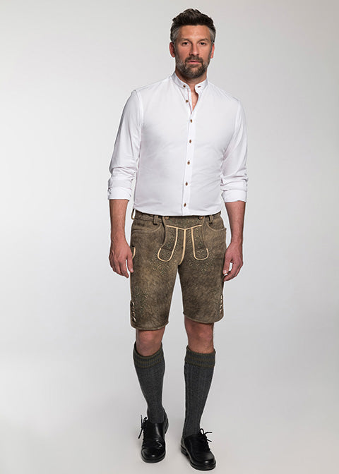 beckert-lederhosen-attergau-hirschlederhose-akazie-stickerei image 1