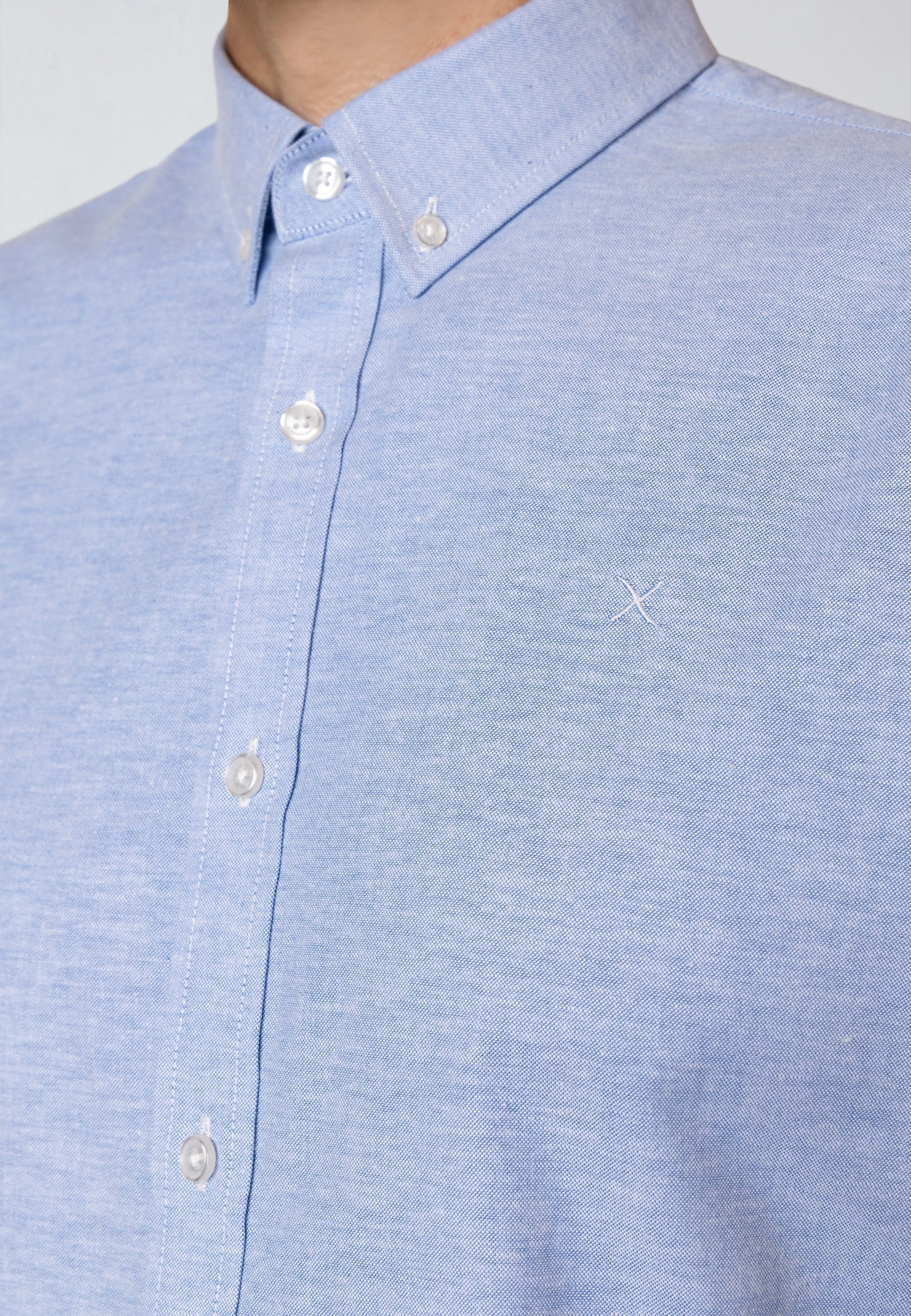 clean-cut-copenhagen-oxford-stretch-herrenhemd-hellblau-baumwolle image 3