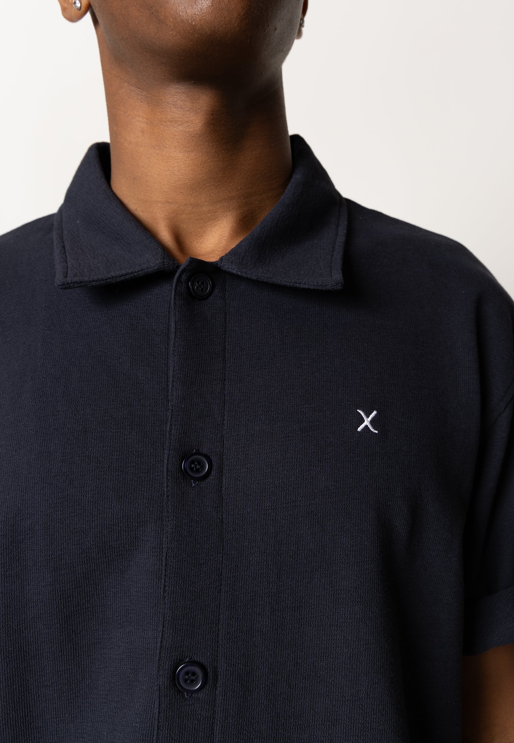 clean-cut-calton-kurzarm-hemd-dark-navy-baumwolle image 7