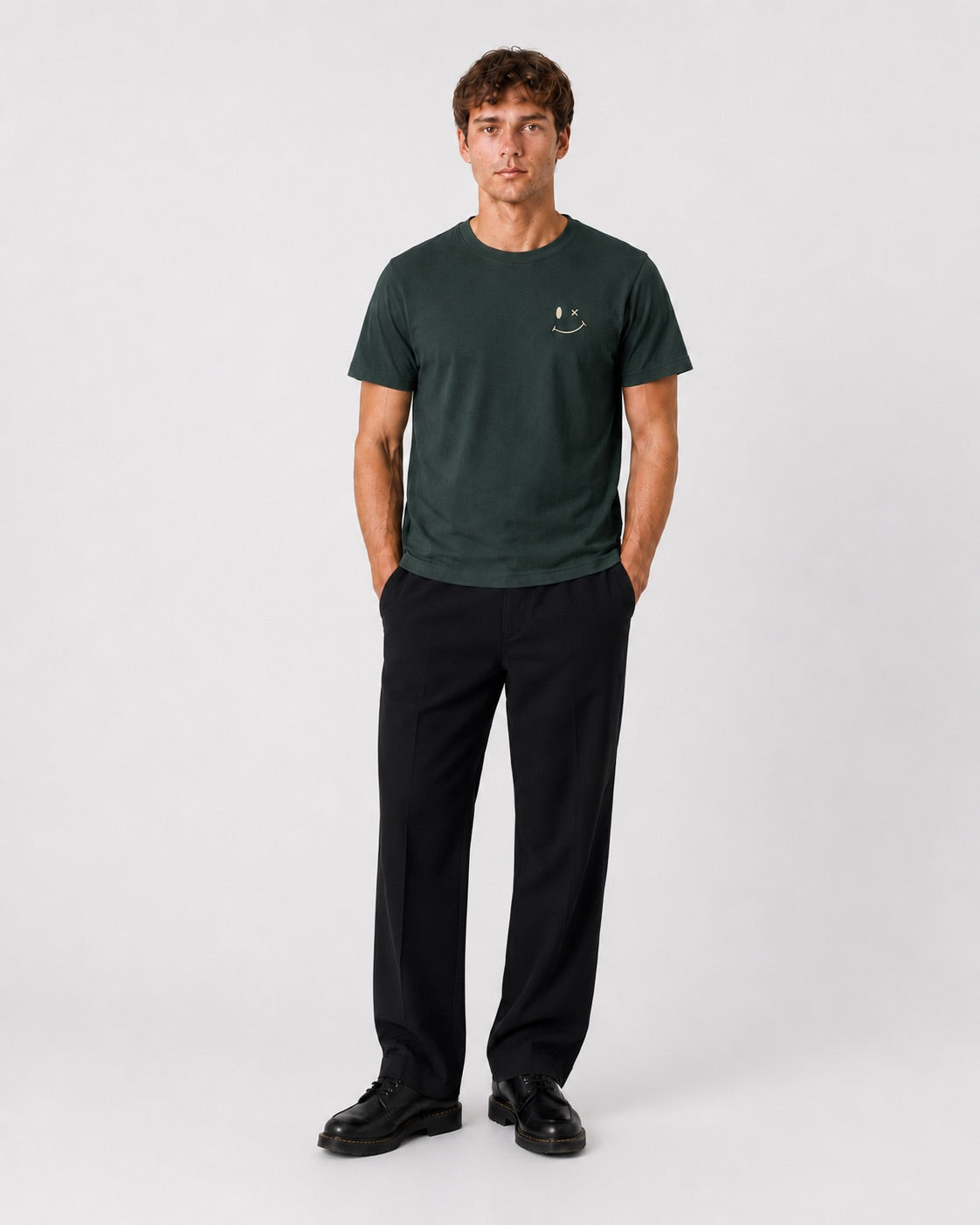 clean-cut-copenhagen-patrick-t-shirt-forest-green-bio image 3