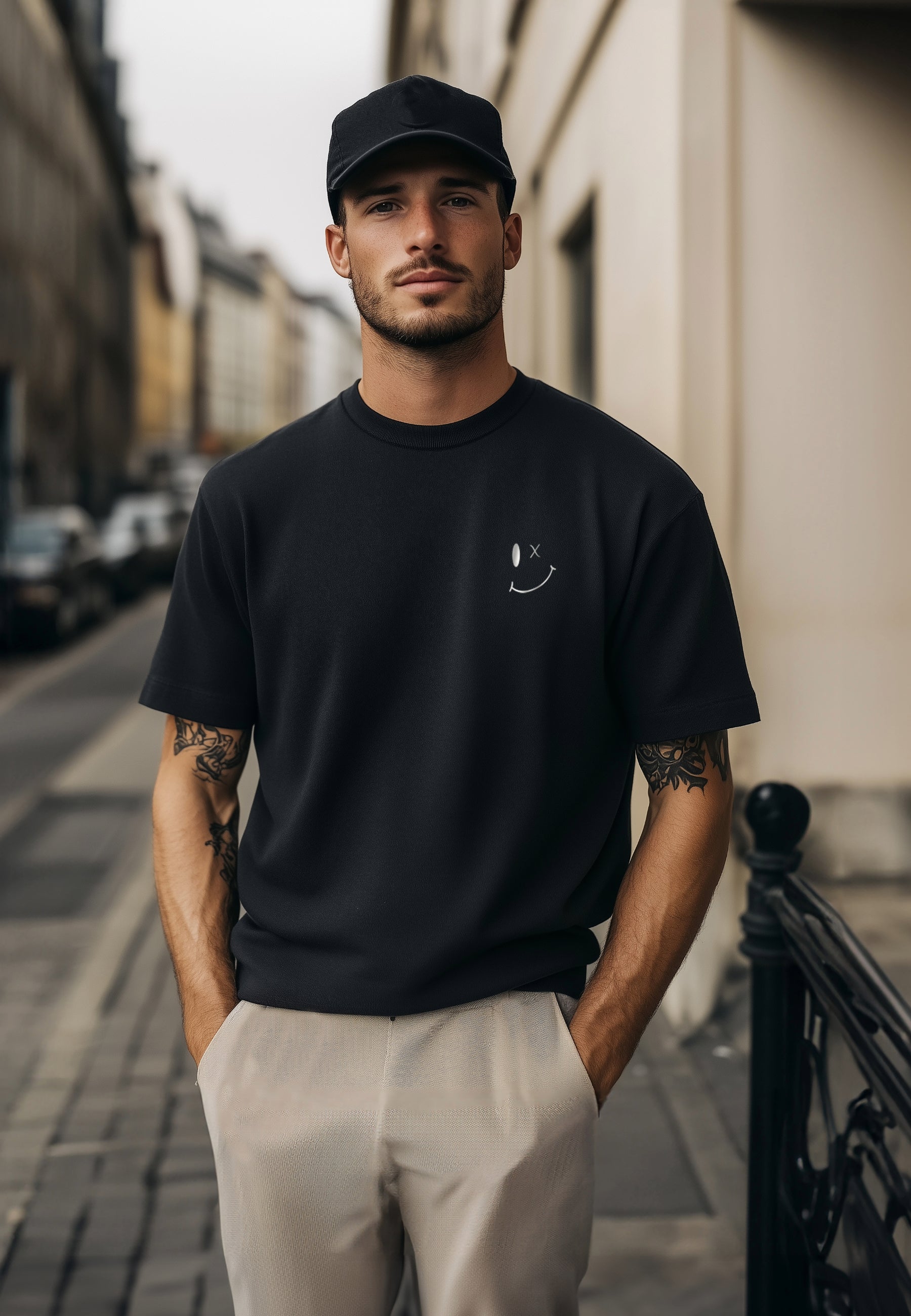 clean-cut-copenhagen-patrick-t-shirt-herren-schwarz-bio-baumwolle image 1