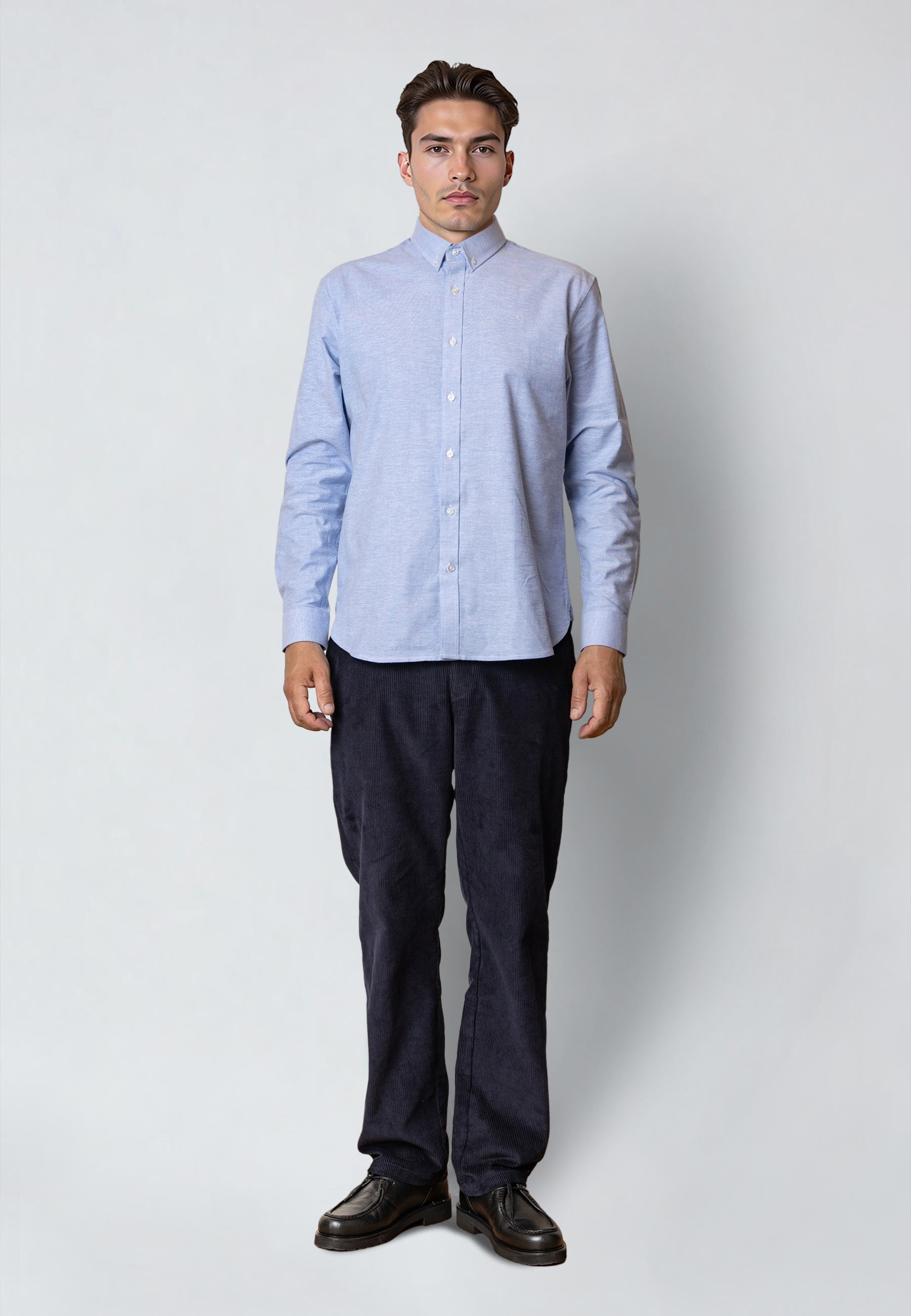clean-cut-copenhagen-oxford-stretch-herrenhemd-hellblau-baumwolle image 2