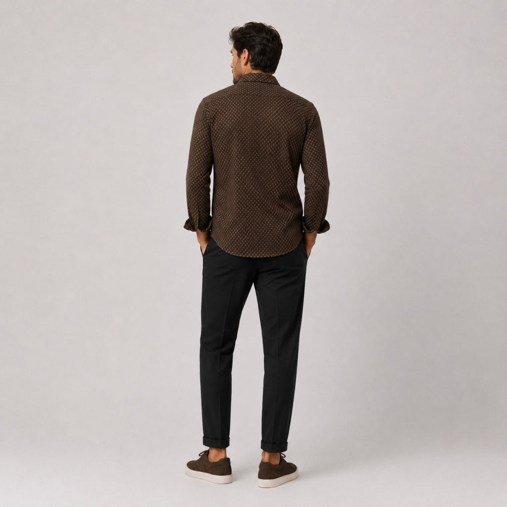 clean-cut-copenhagen-formal-jerseyhemd-dark-brown-herren image 5